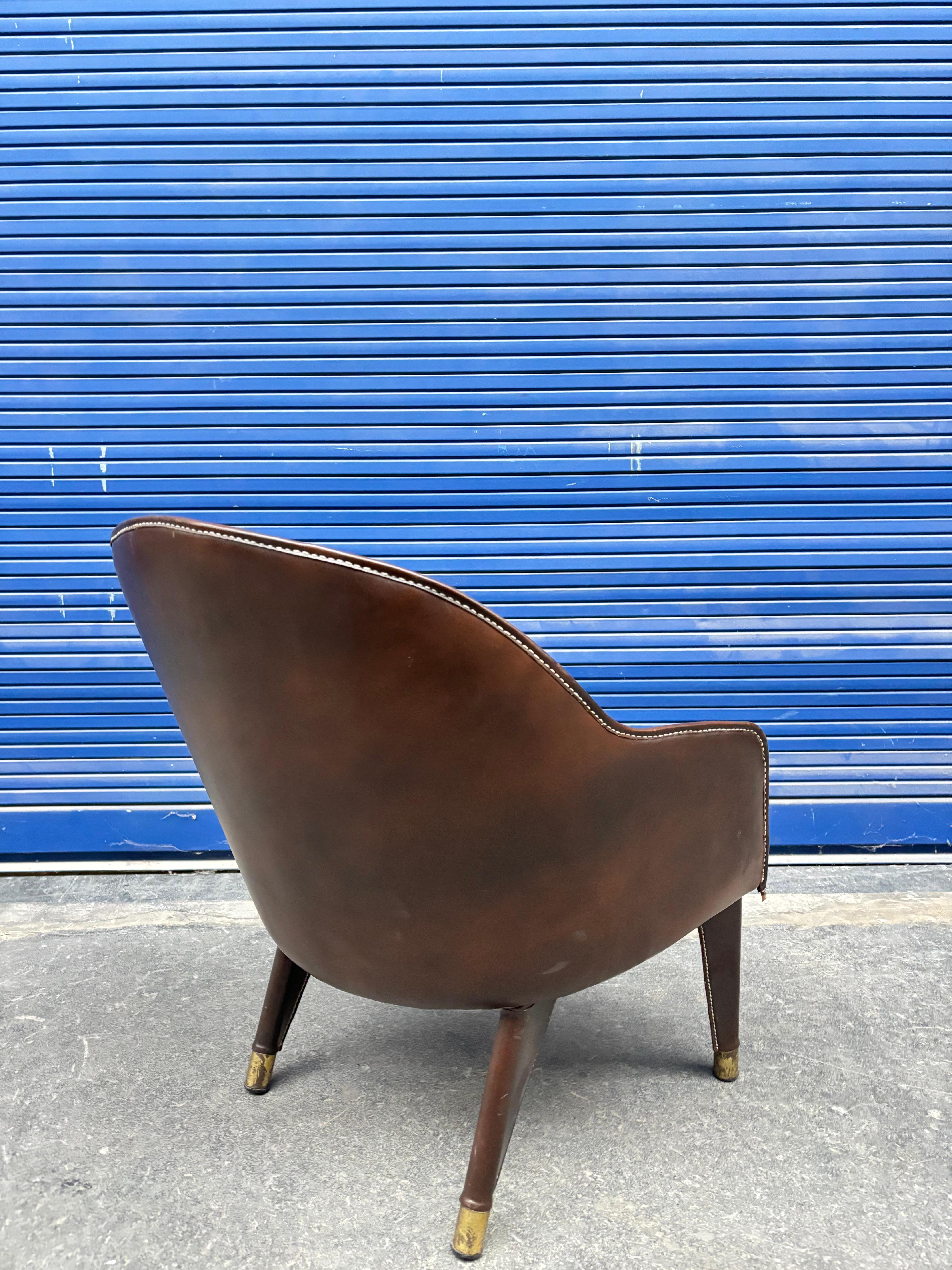 Paire de fauteuils de Jacques Adnet en vente 3