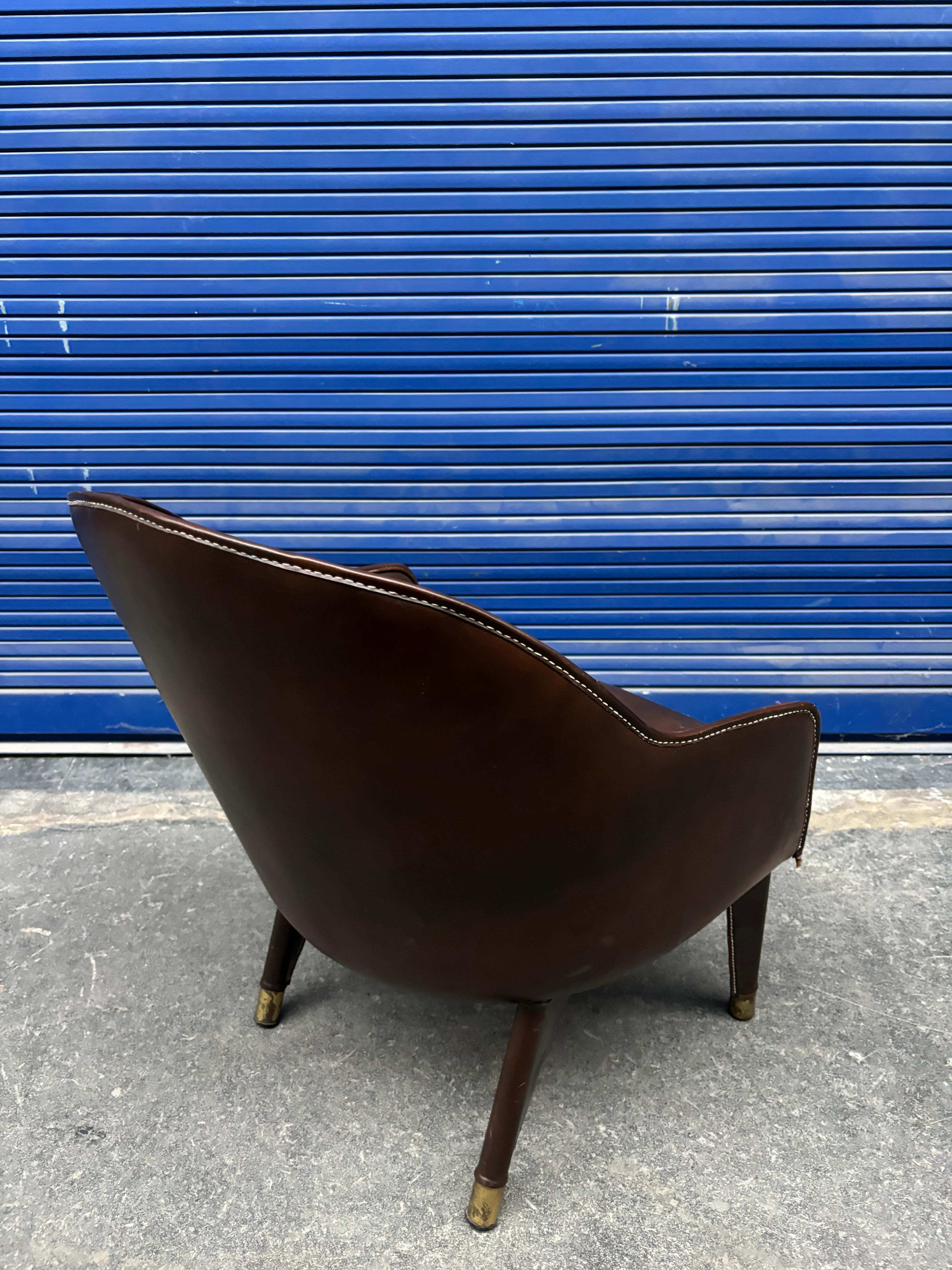 Paire de fauteuils de Jacques Adnet en vente 4