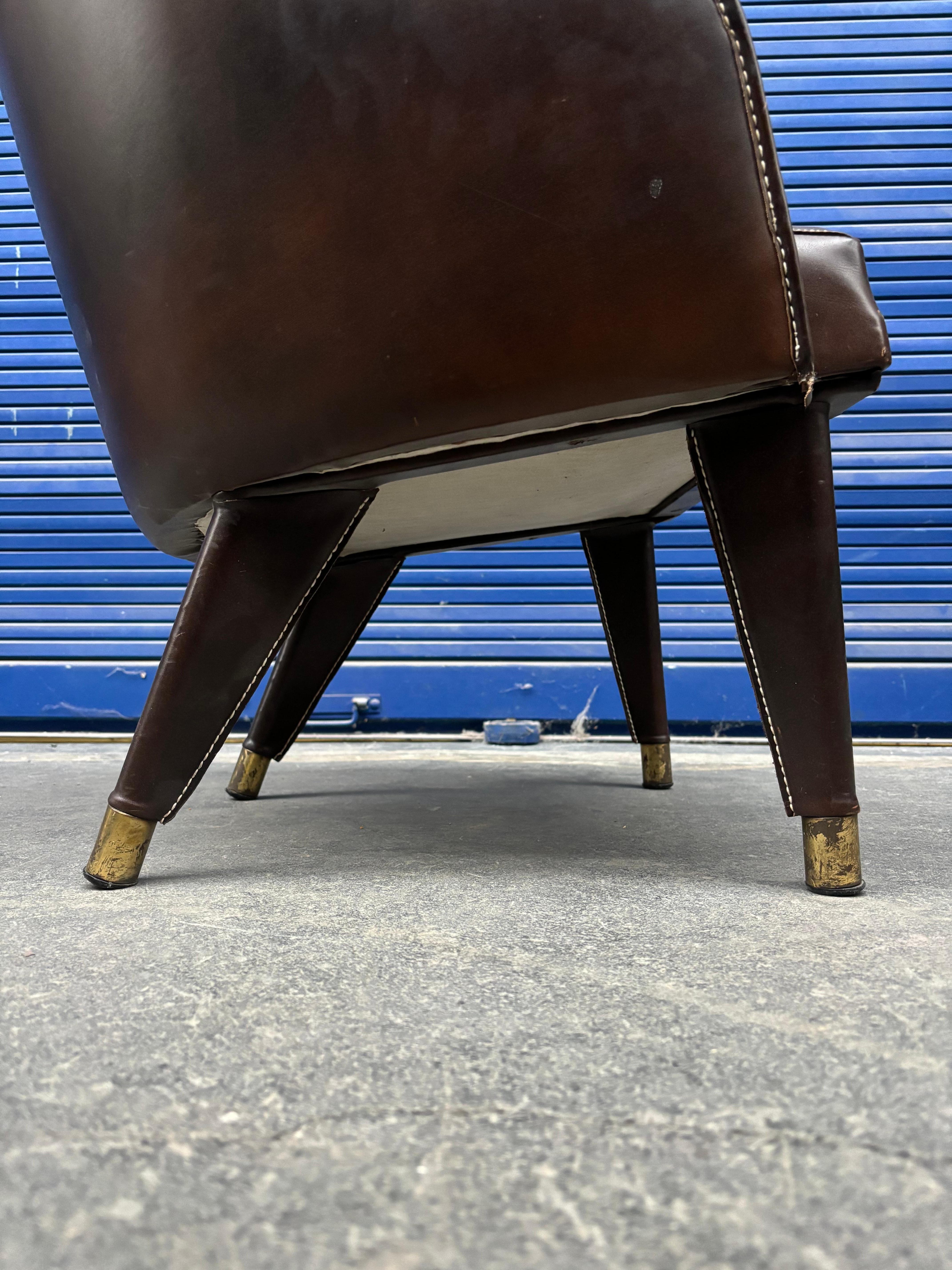 Paire de fauteuils de Jacques Adnet en vente 10