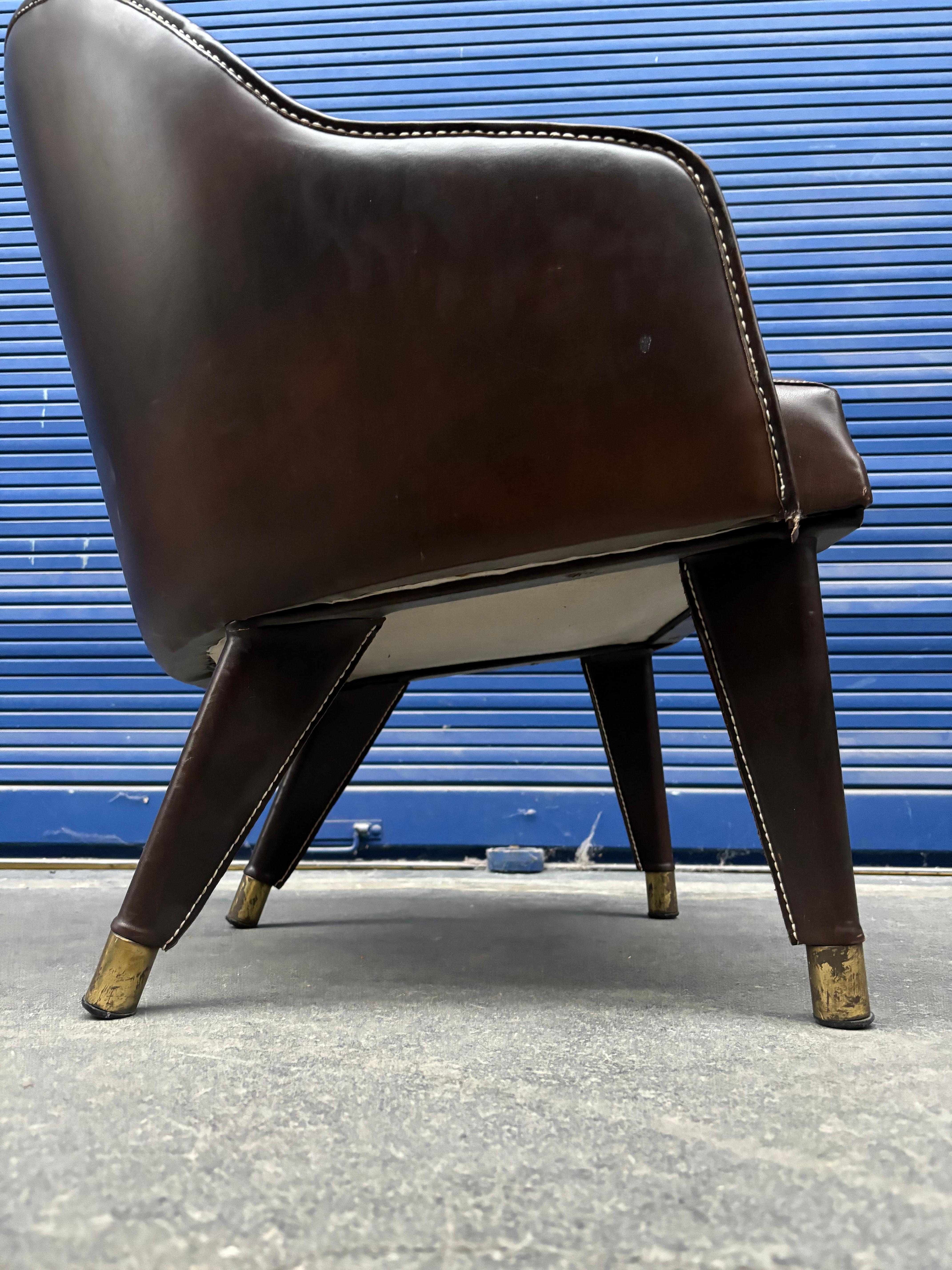 Paire de fauteuils de Jacques Adnet en vente 11