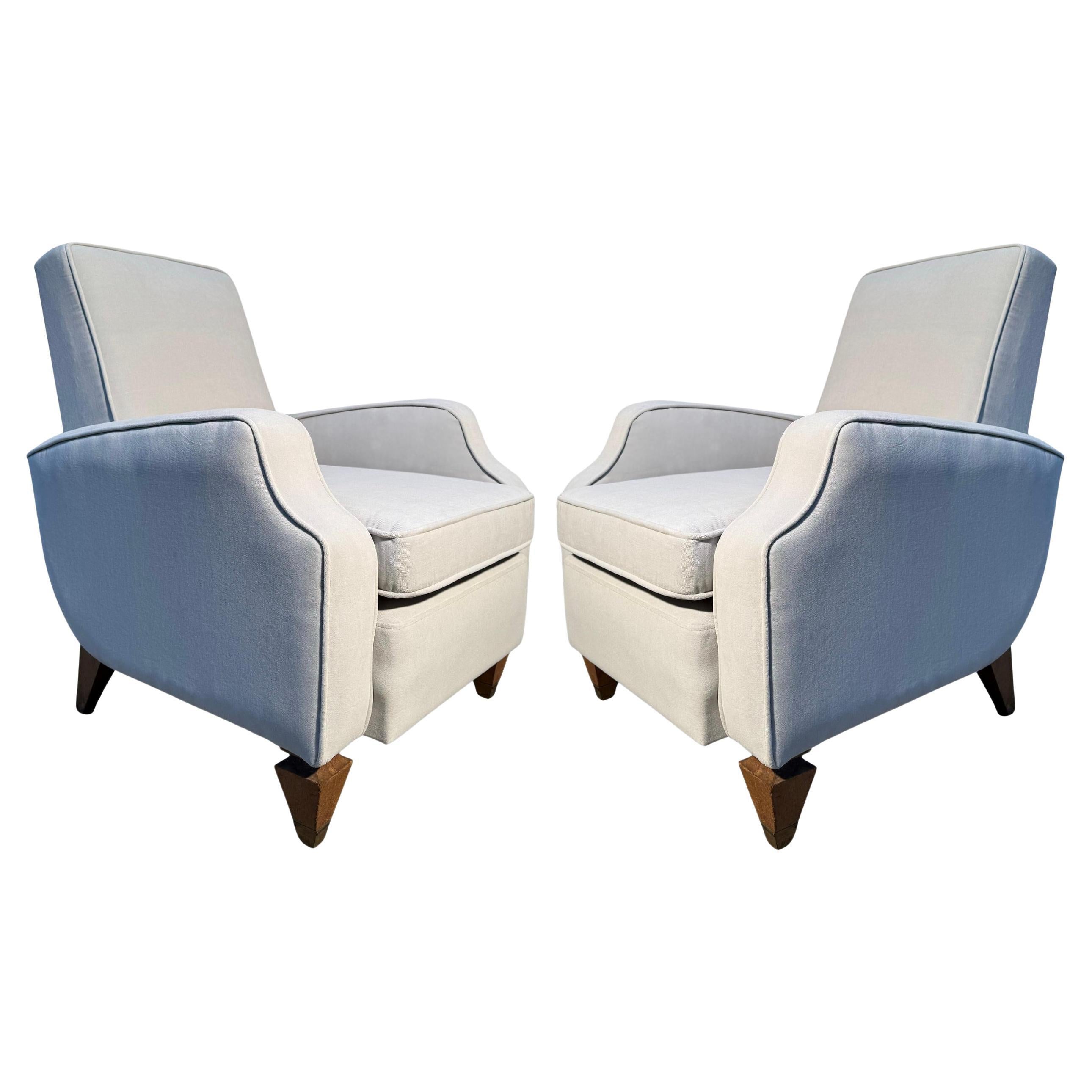 Pair of armchairs, by Jacques Quinet (1918-1992), France, circa 1955