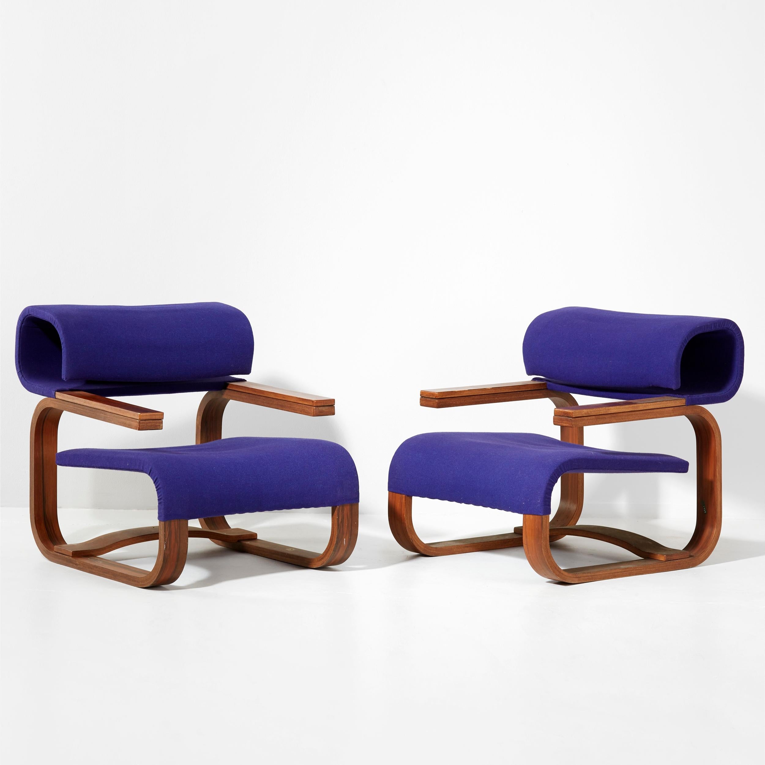 These arms chair are designed by the architect Jan Bocan for the Czechoslovakian embassy in Stockholm built in 1972.
Bocan designed the building as well as the furniture. Those chairs have been only built for the building and made by the famous