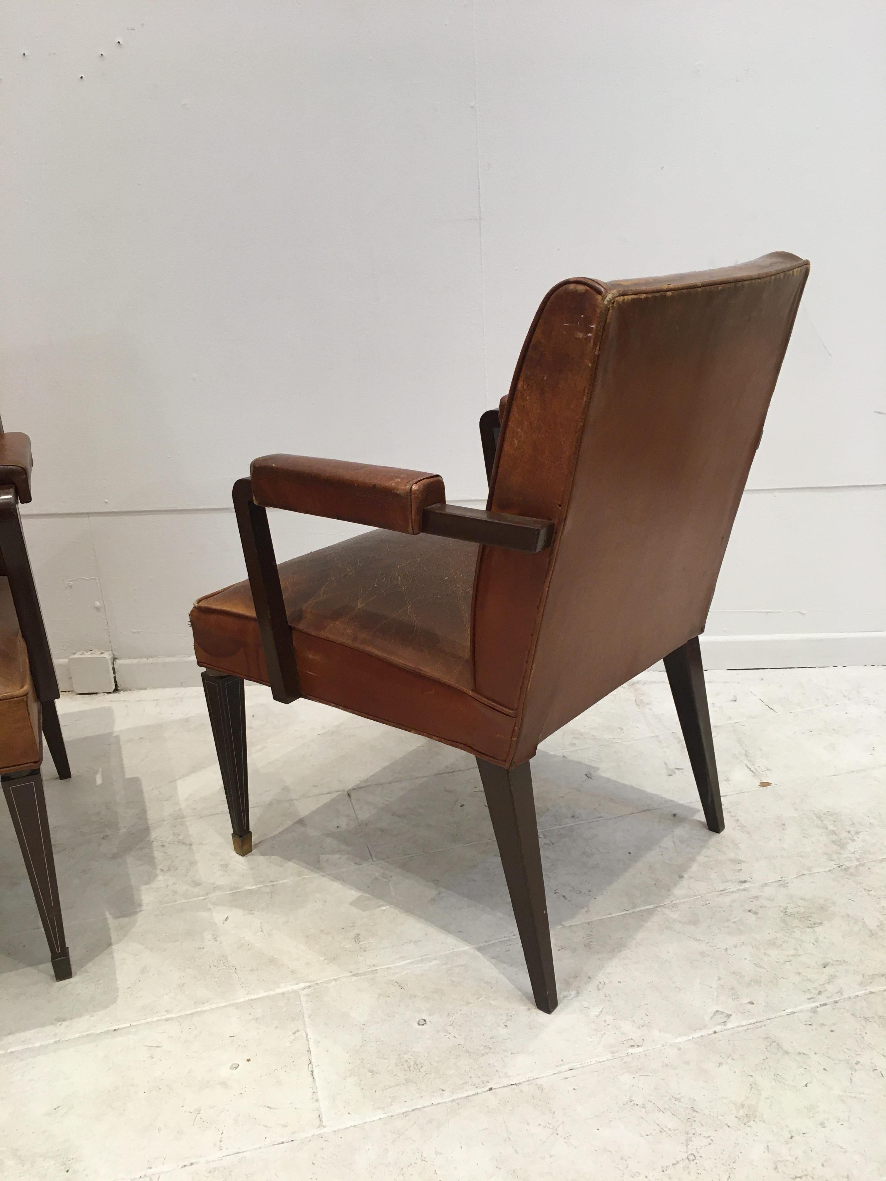 Paire de fauteuils de Jansen Bon état - En vente à Brussels, BE