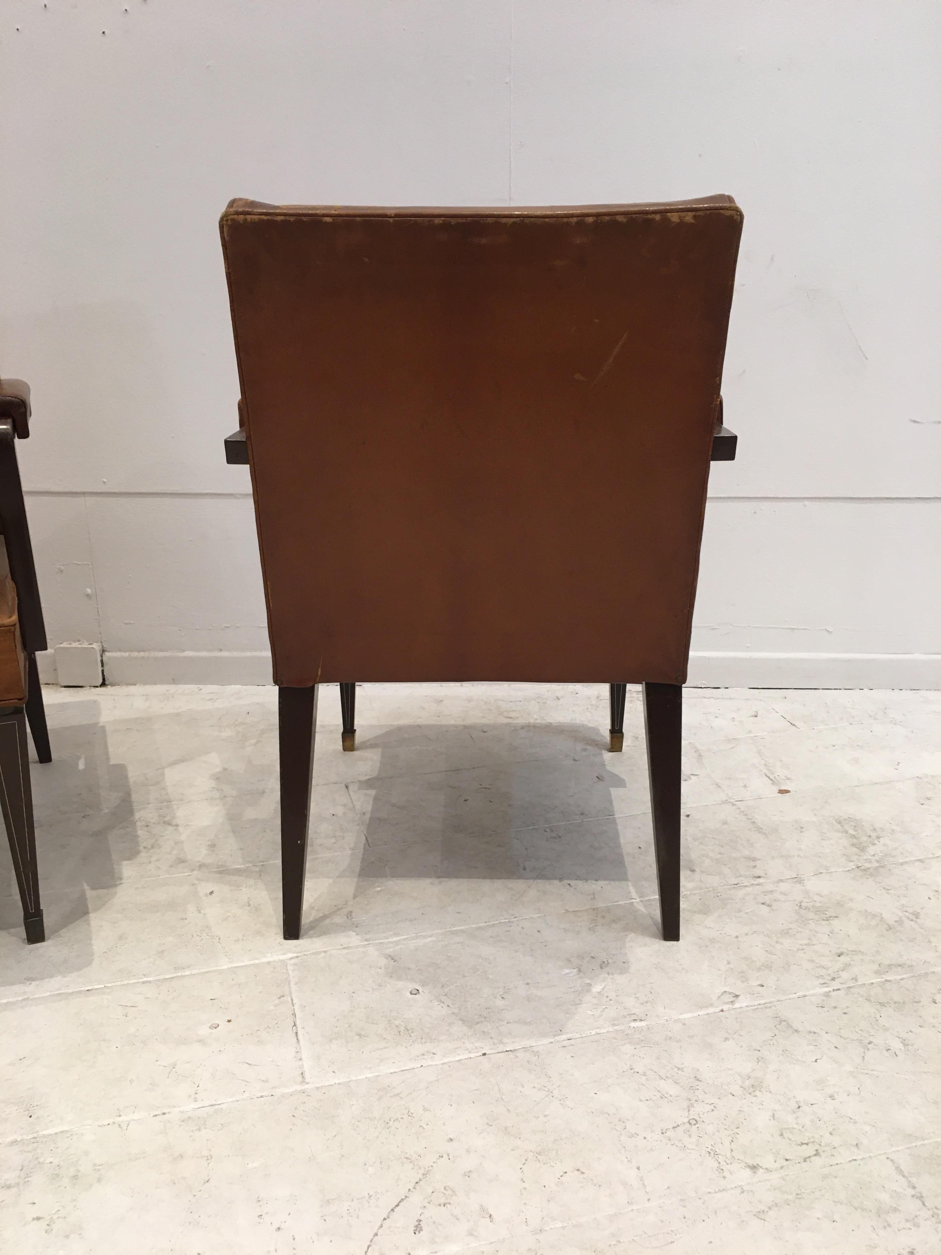 Milieu du XXe siècle Paire de fauteuils de Jansen en vente