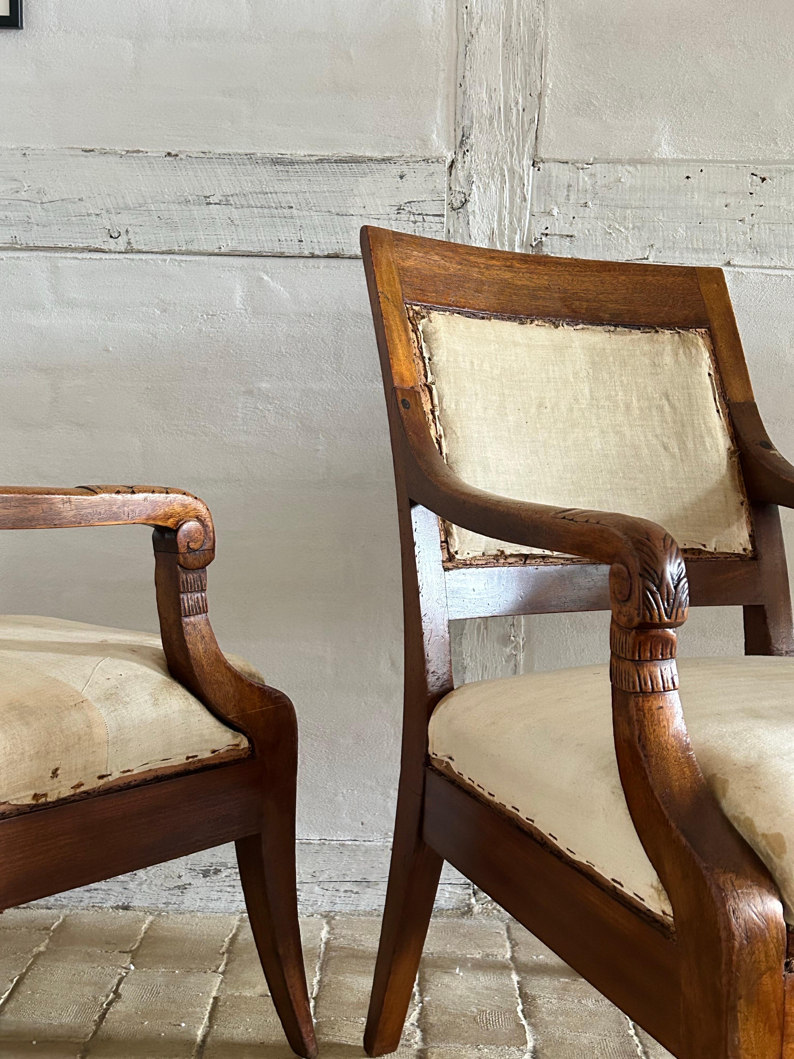 Pair of Armchairs by Jens Møller-Jensen in Mahogany, Denmark, Early 20th Century In Good Condition For Sale In Valby, 84