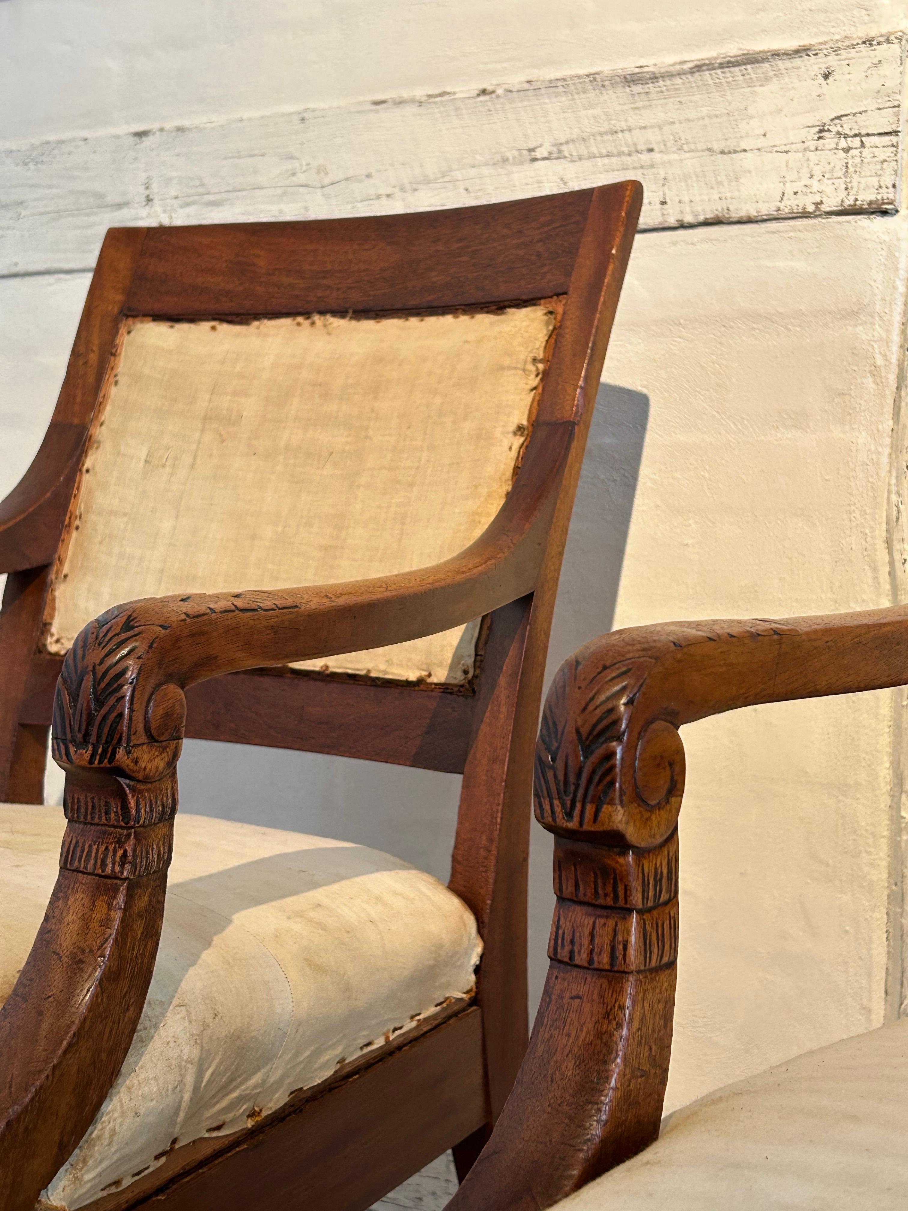 Pair of Armchairs by Jens Møller-Jensen in Mahogany, Denmark, Early 20th Century For Sale 1