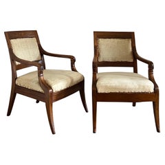 Pair of Armchairs by Jens Møller-Jensen in Mahogany, Denmark, Early 20th Century