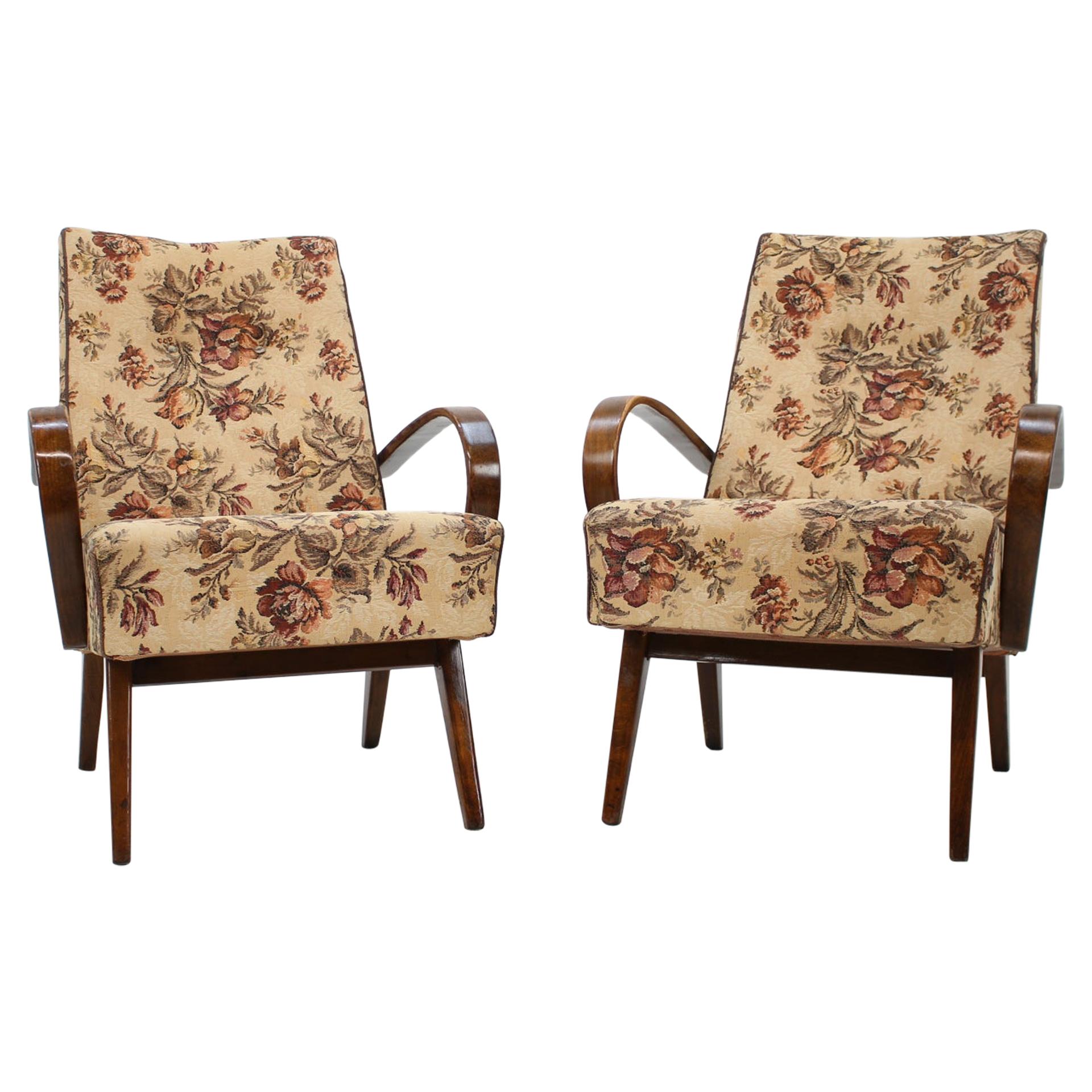 Pair of Armchairs by Jindřich Halabala, 1960s