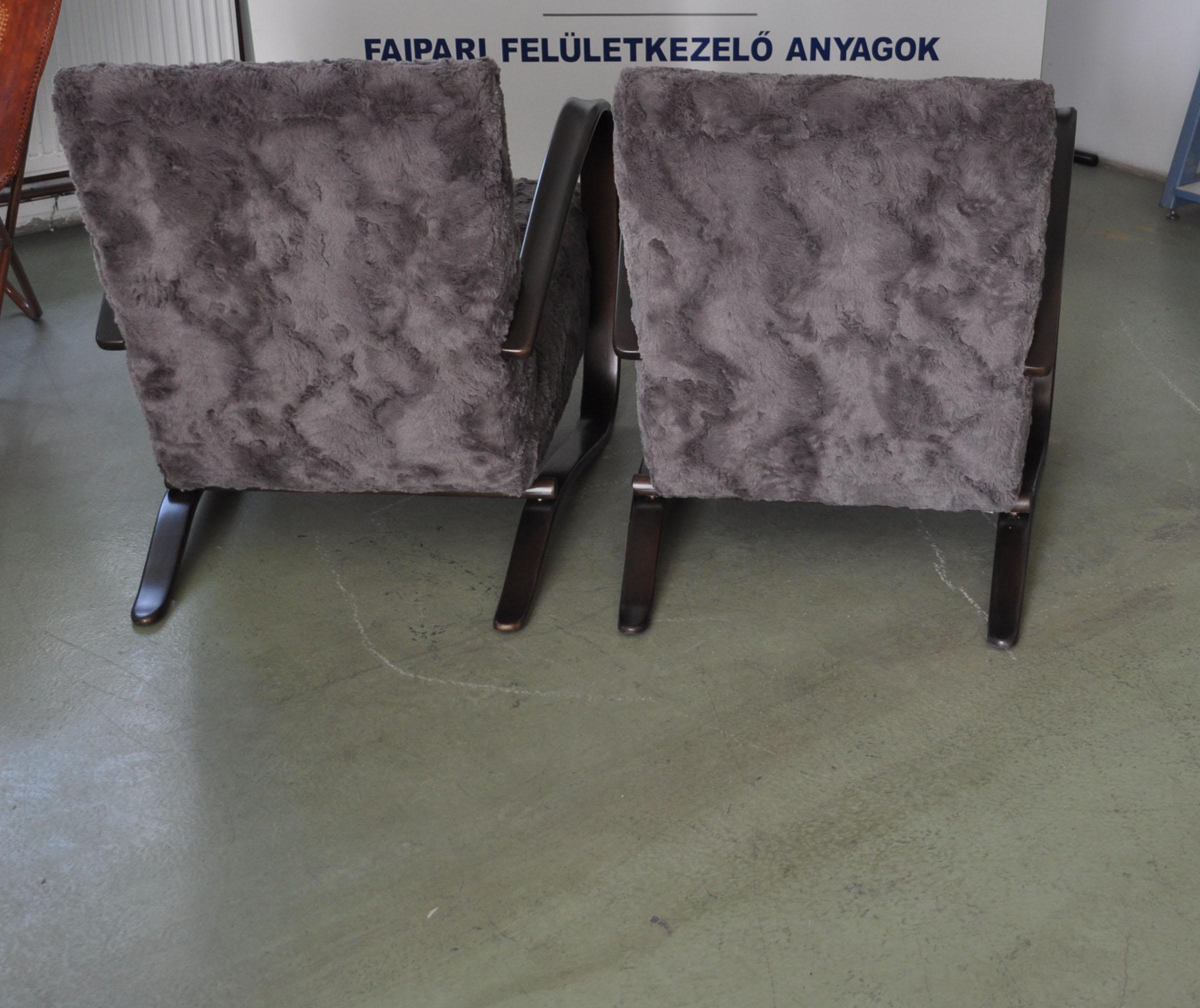 Mid-20th Century Pair of Armchairs by Jindrich Halabala For Sale