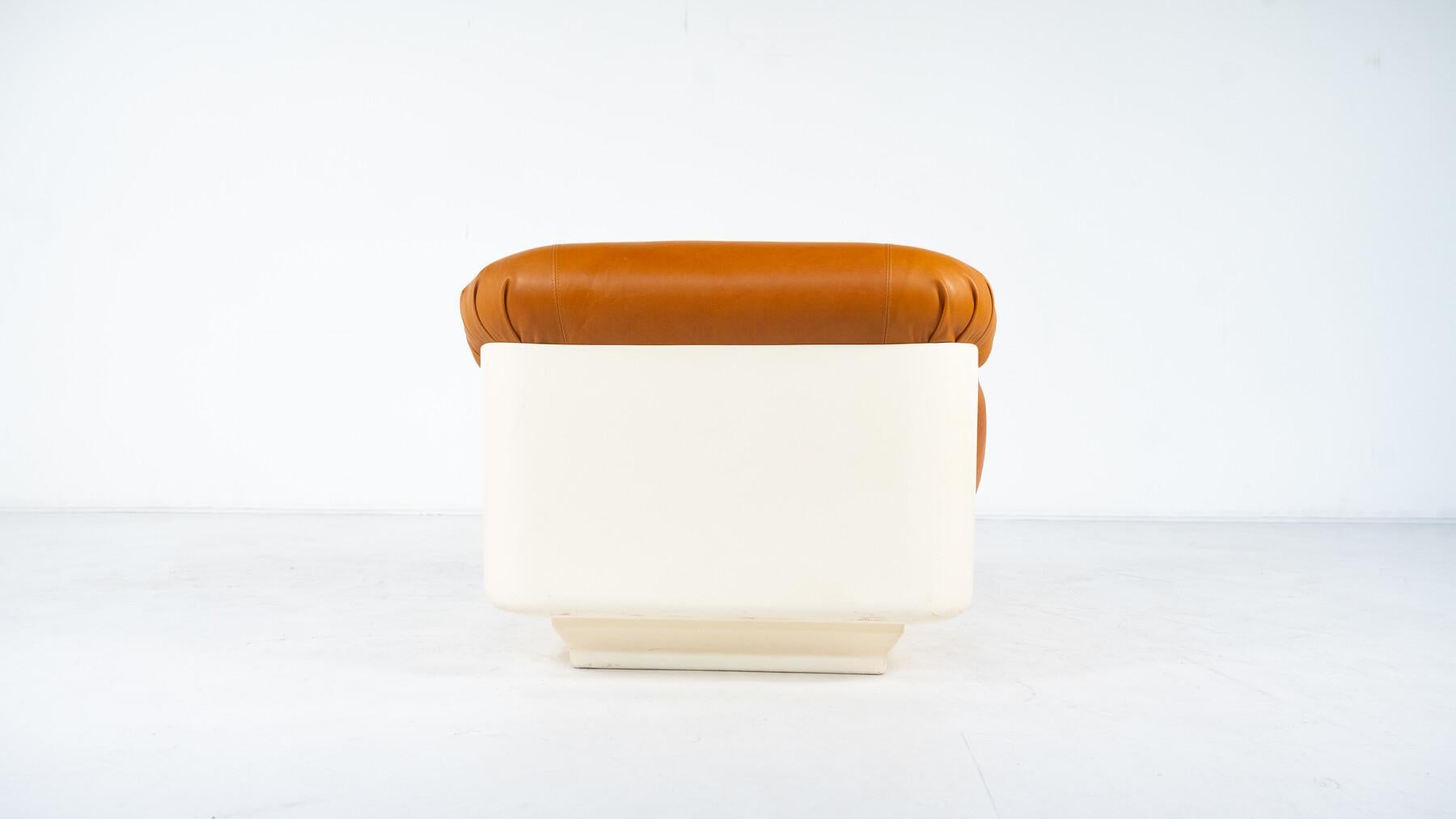 Paar Sessel von Jorge Zalszupin, Fiberglas und Leder, 2 Paare verfügbar (Moderne der Mitte des Jahrhunderts) im Angebot