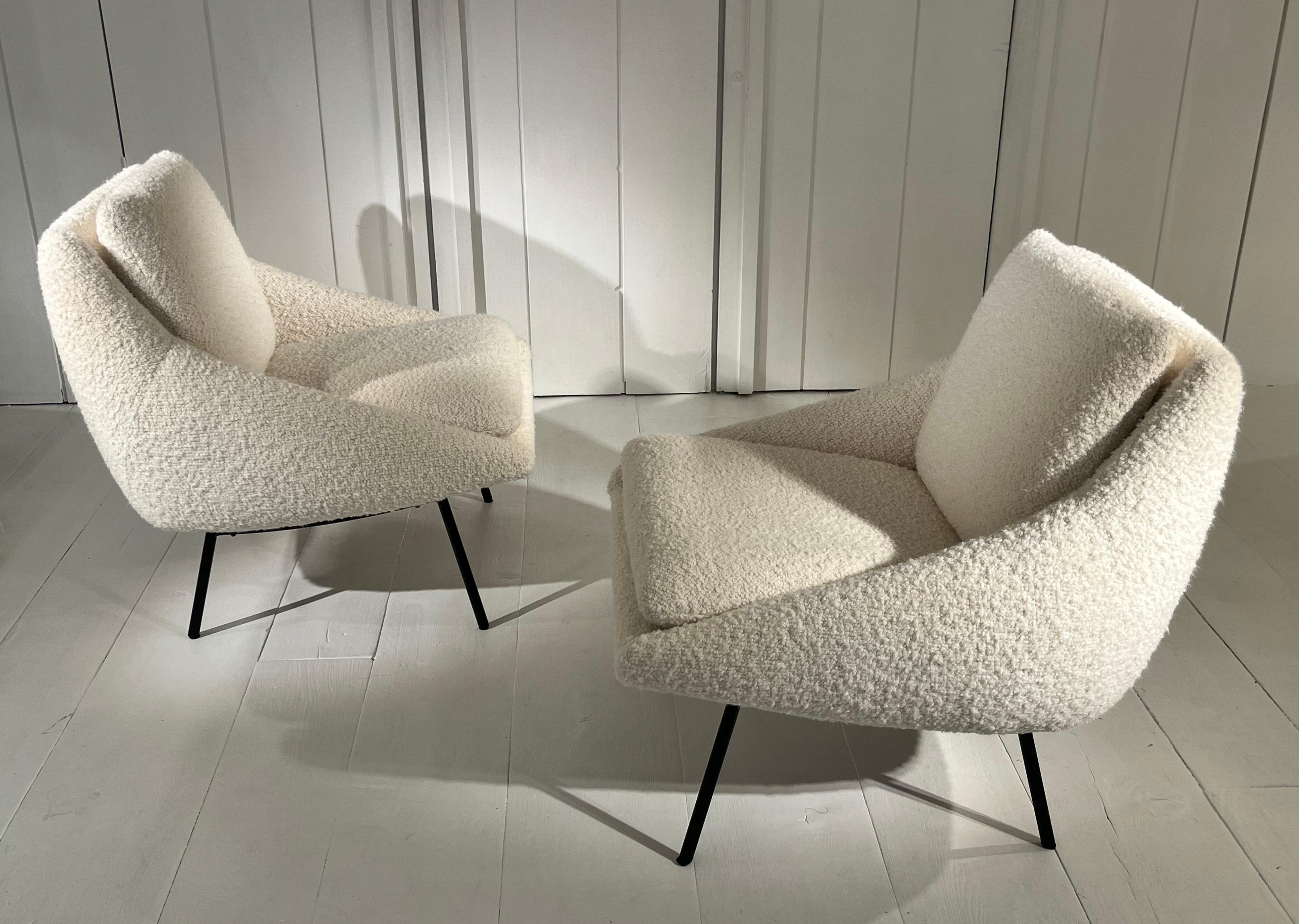 Pair Of Armchairs  by Joseph Andre Motte For Sale 13