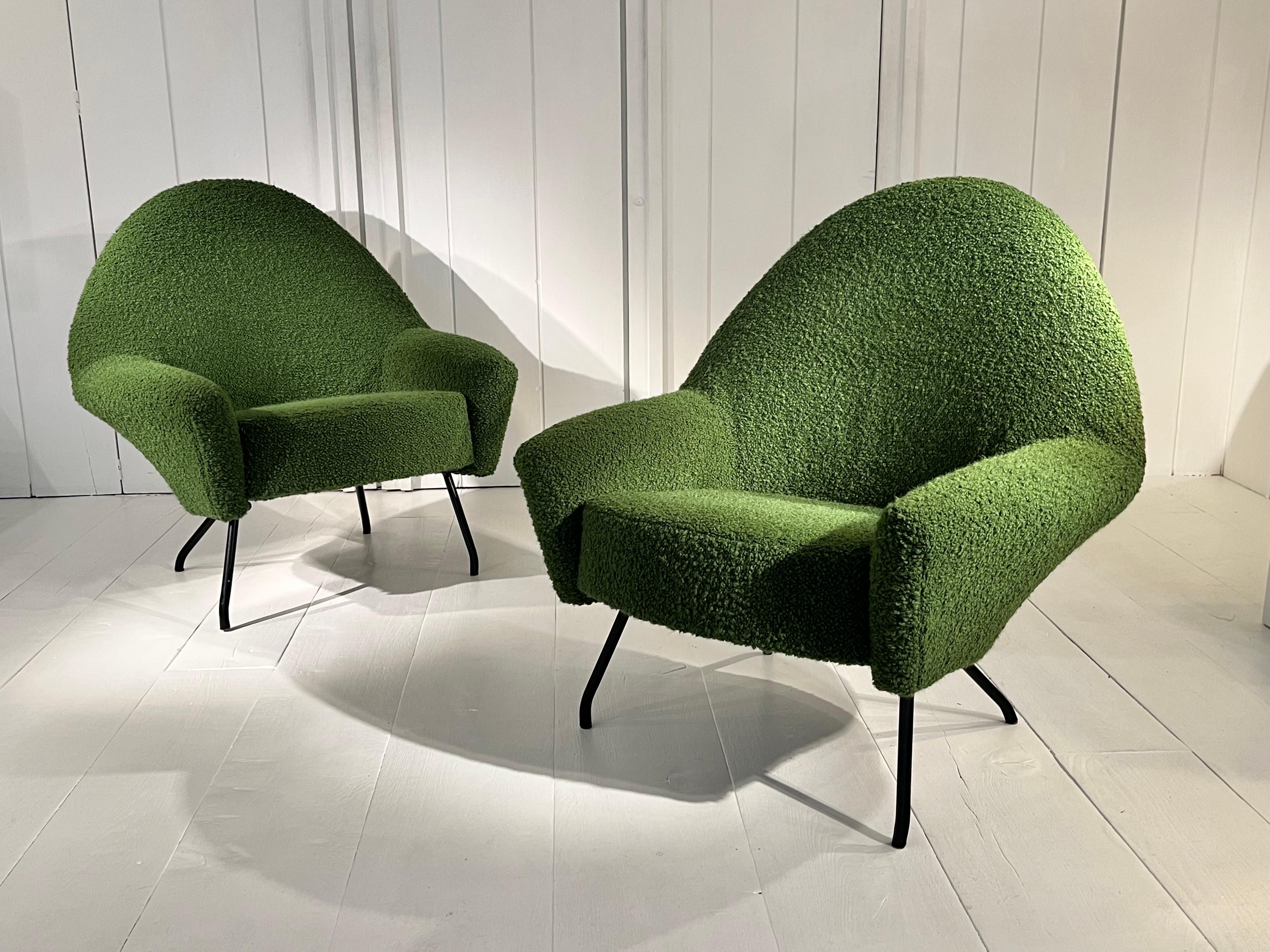 Mid-Century Modern Pair Of Armchairs  by Joseph Andre Motte