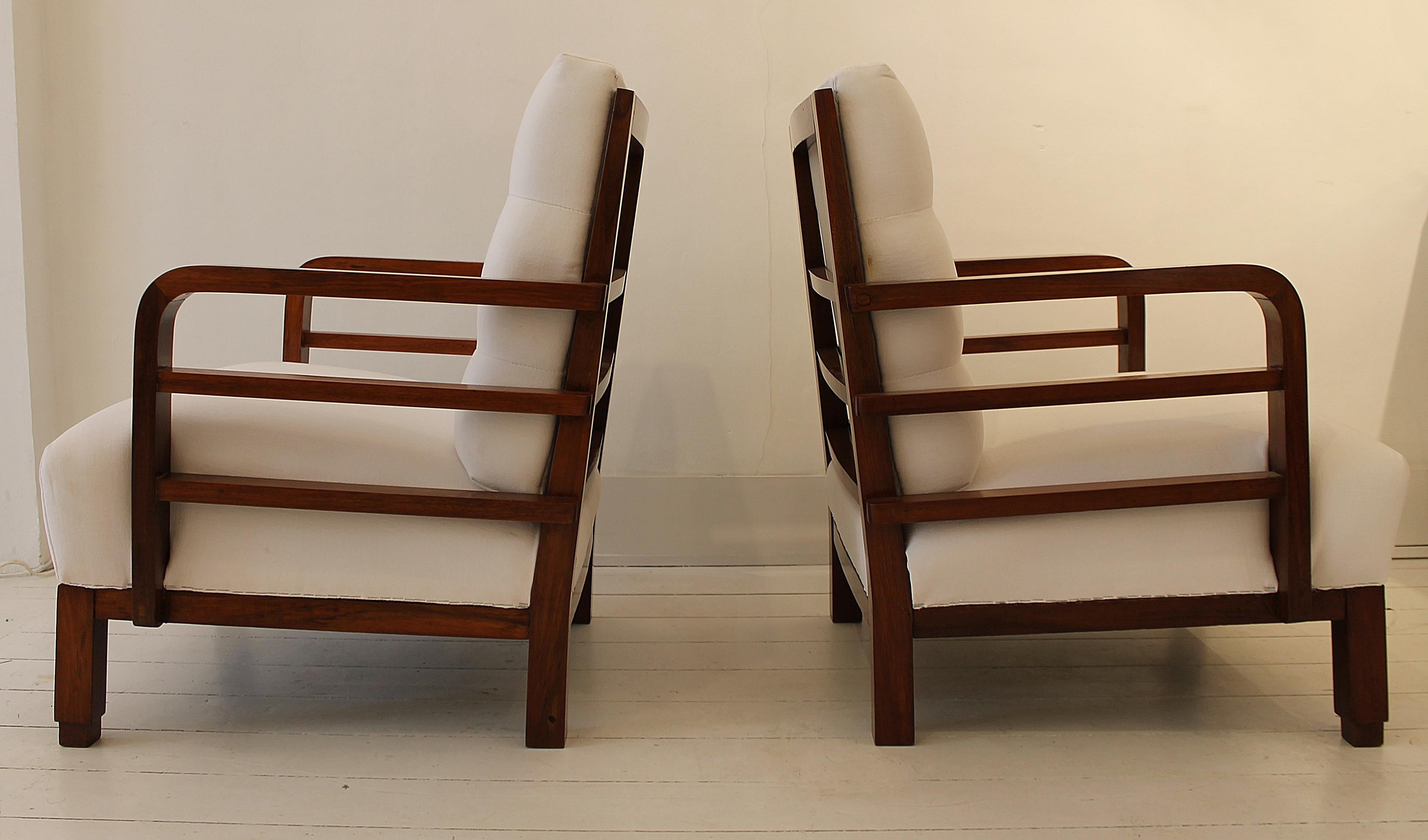 Pair of Armchairs by Lajos Kozma, circa 1930, Hungary In Good Condition In Brussels, BE