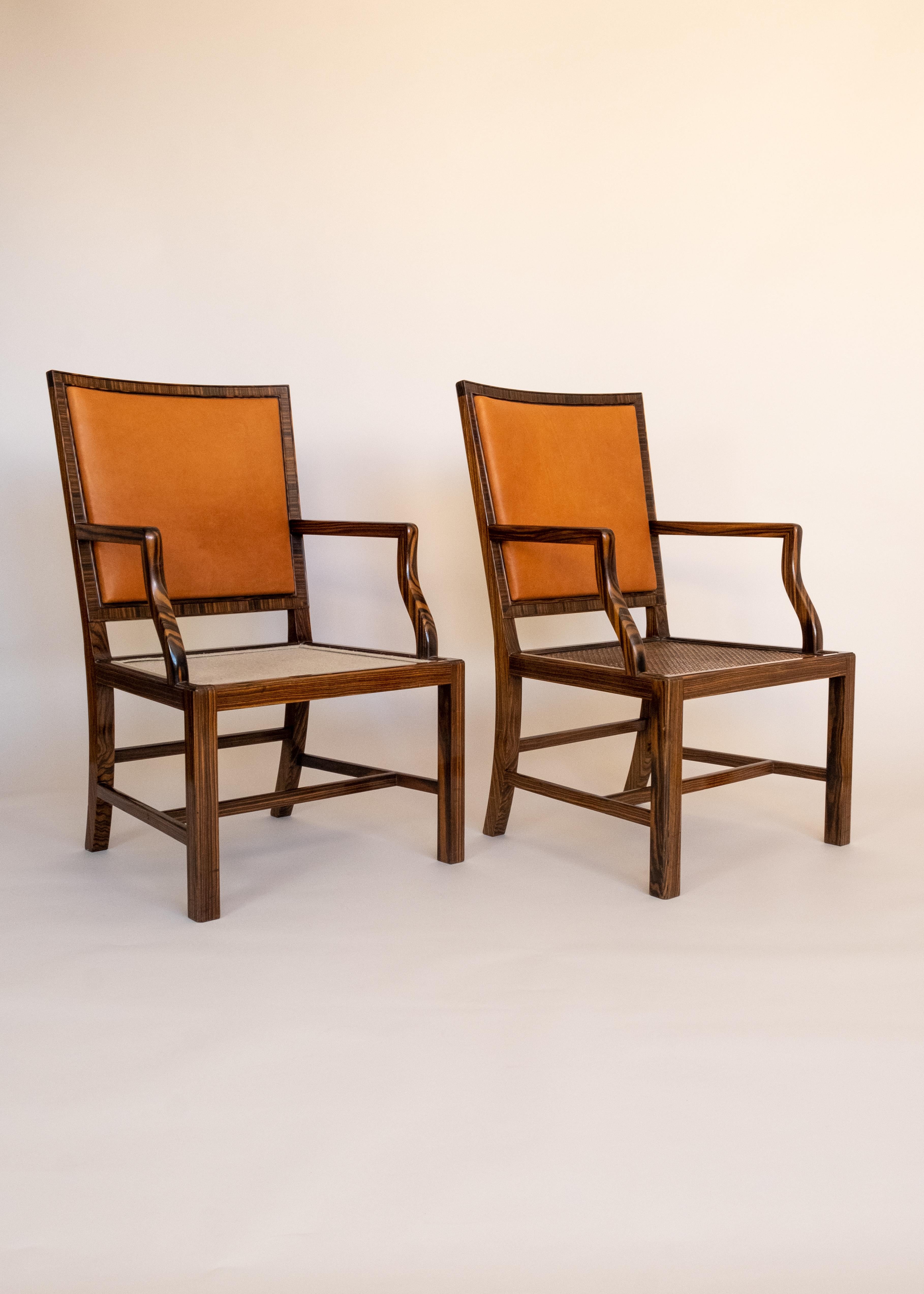 Paar Sessel von Lars W. Schlyter für Sljdfreningens Skola (Skandinavische Moderne) im Angebot