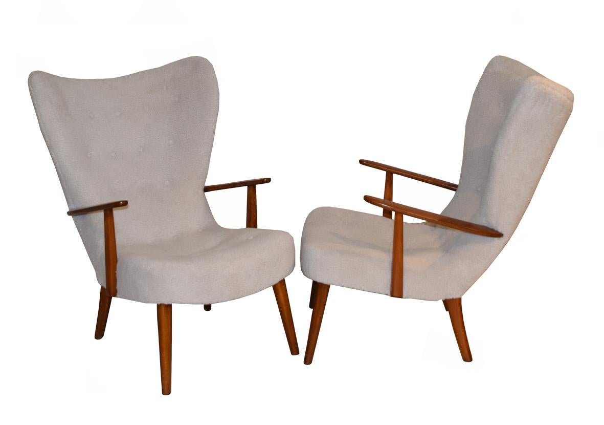Mid-Century Modern Pair of Armchairs by Madsen & Schubell