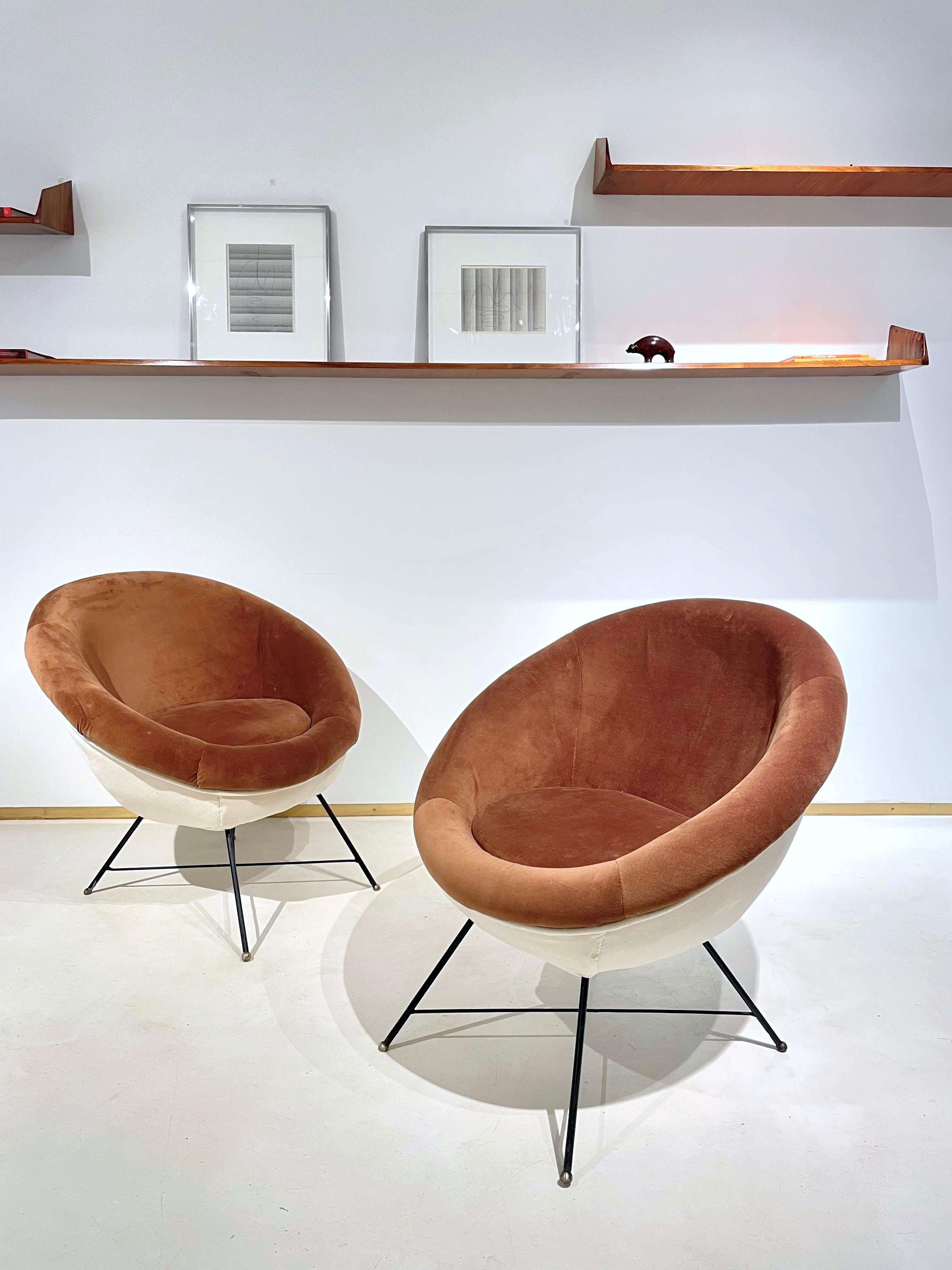 Pair of Armchairs, by Martin Eisler, 1950 In Good Condition In PARIS, FR