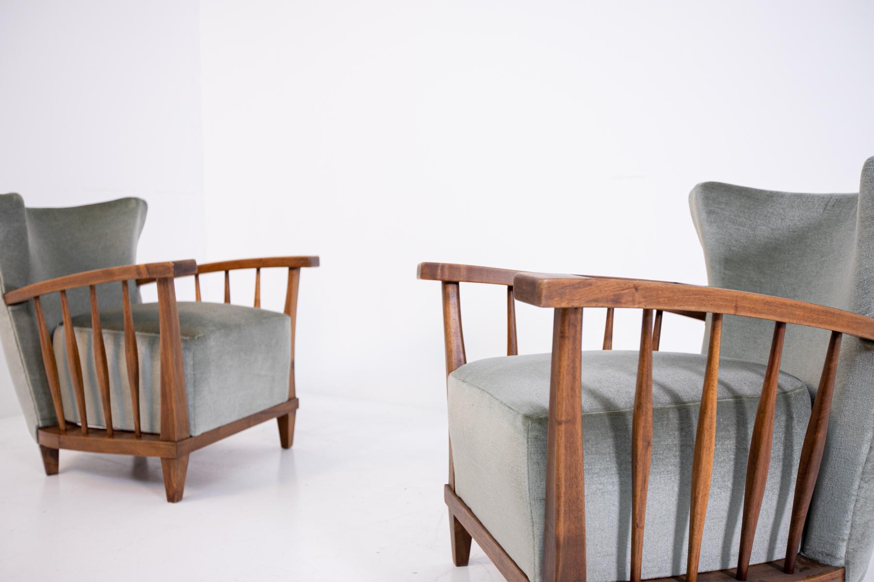 Pair of Armchairs by Maurizio Tempestini, 1950s In Good Condition For Sale In Milano, IT