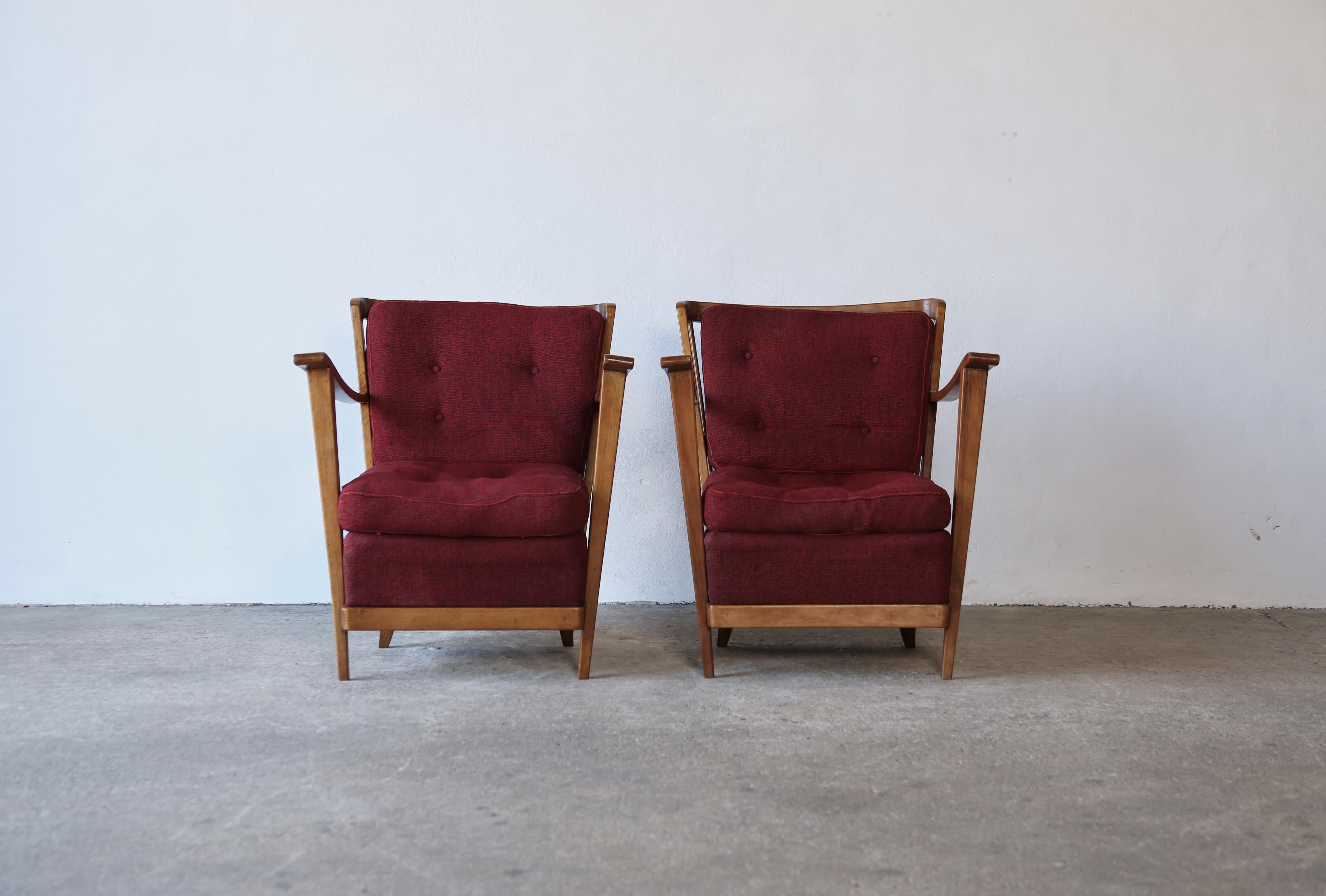 Pair of Armchairs by Maurizio Tempestini, Italy, 1950s For Sale 4