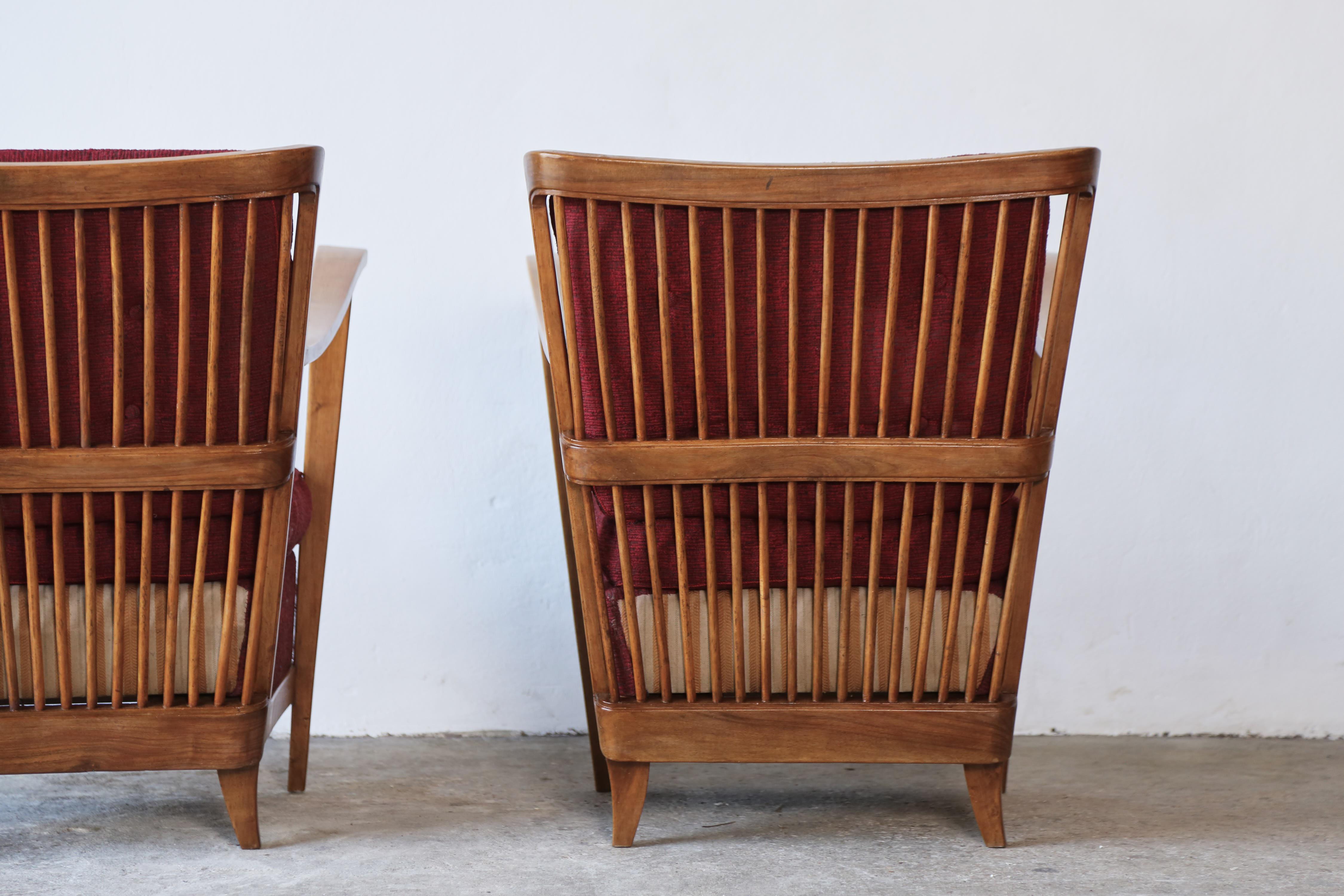 Italian Pair of Armchairs by Maurizio Tempestini, Italy, 1950s For Sale