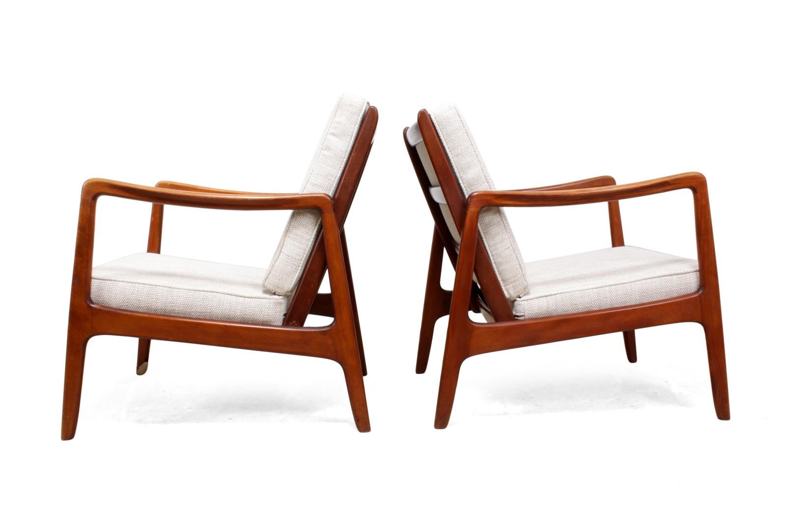 Pair of Armchairs by Ole Wancher for France and Son, circa 1950 3