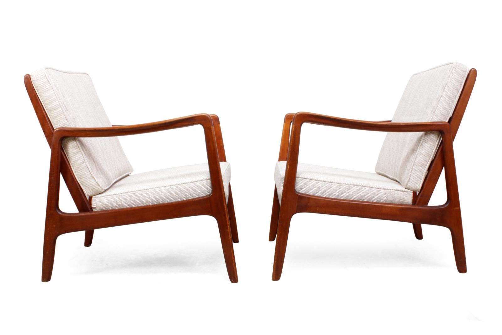 Pair of Armchairs by Ole Wancher for France and Son, circa 1950 1