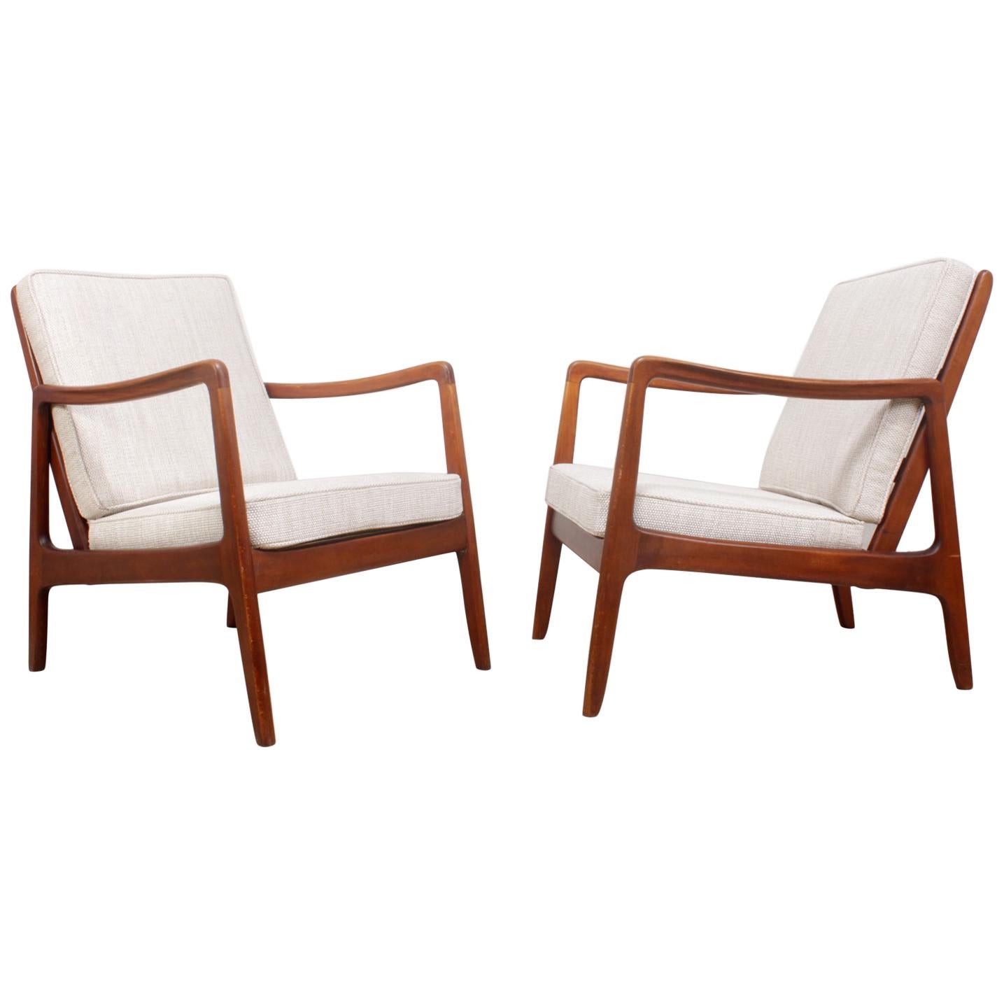 Pair of Armchairs by Ole Wancher for France and Son, circa 1950