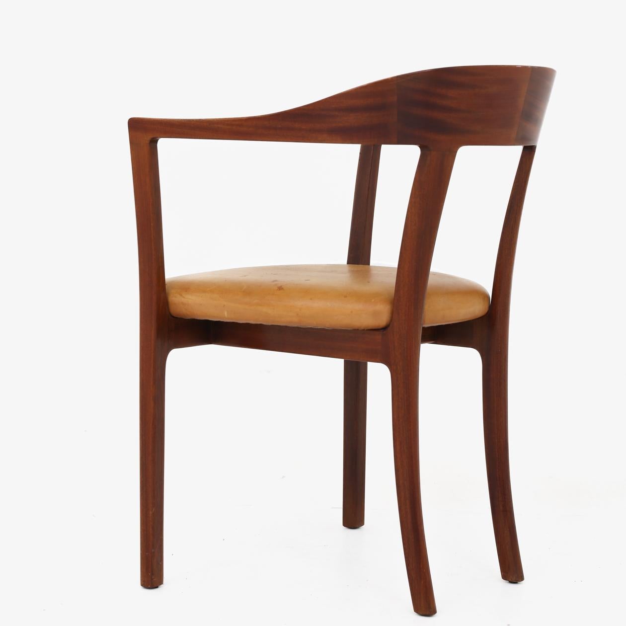 Danish Pair of Armchairs by Ole Wanscher For Sale
