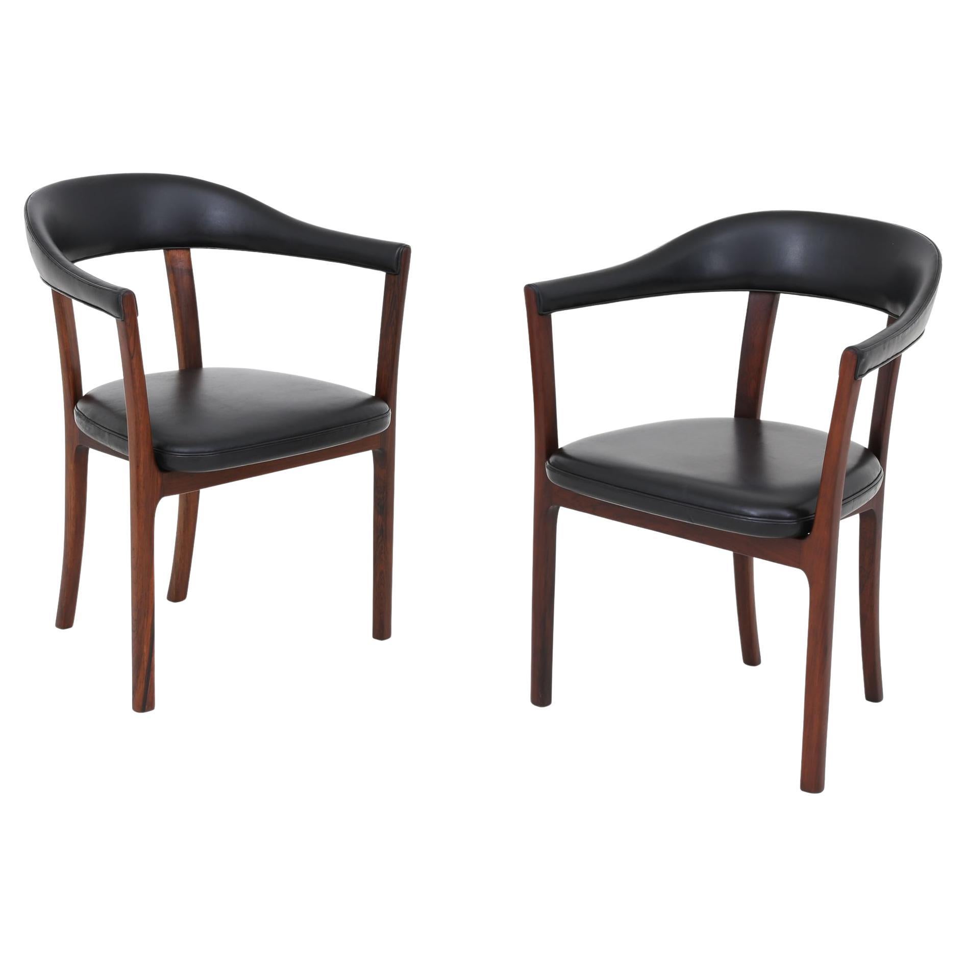 Pair of Armchairs by Ole Wanscher For Sale