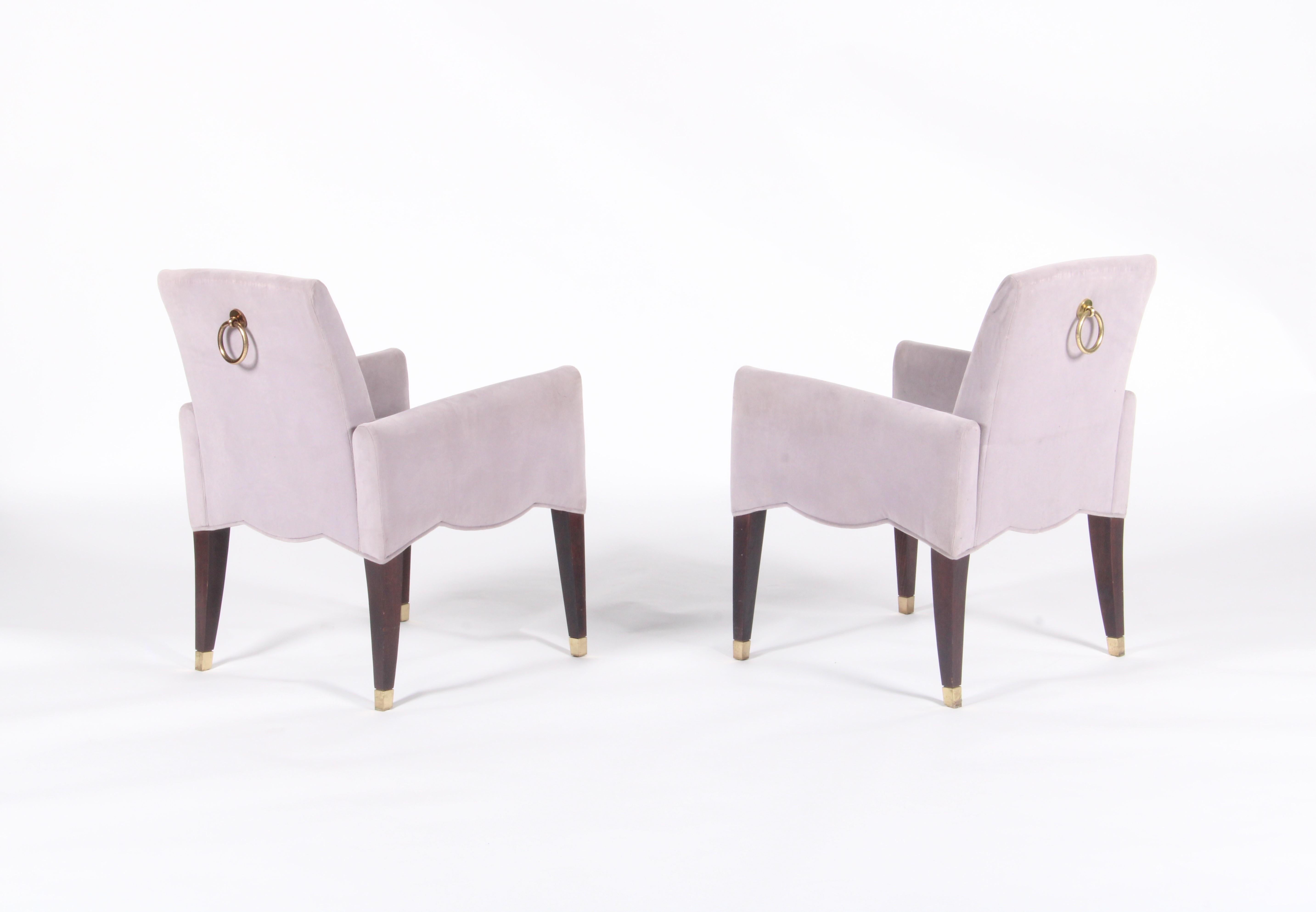 Pair of armchairs by Oliver Gagnere for Le Cafe Marly at the Louvre Museum Paris For Sale 4