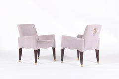 Pair of armchairs by Oliver Gagnere for Le Cafe Marly at the Louvre Museum Paris
