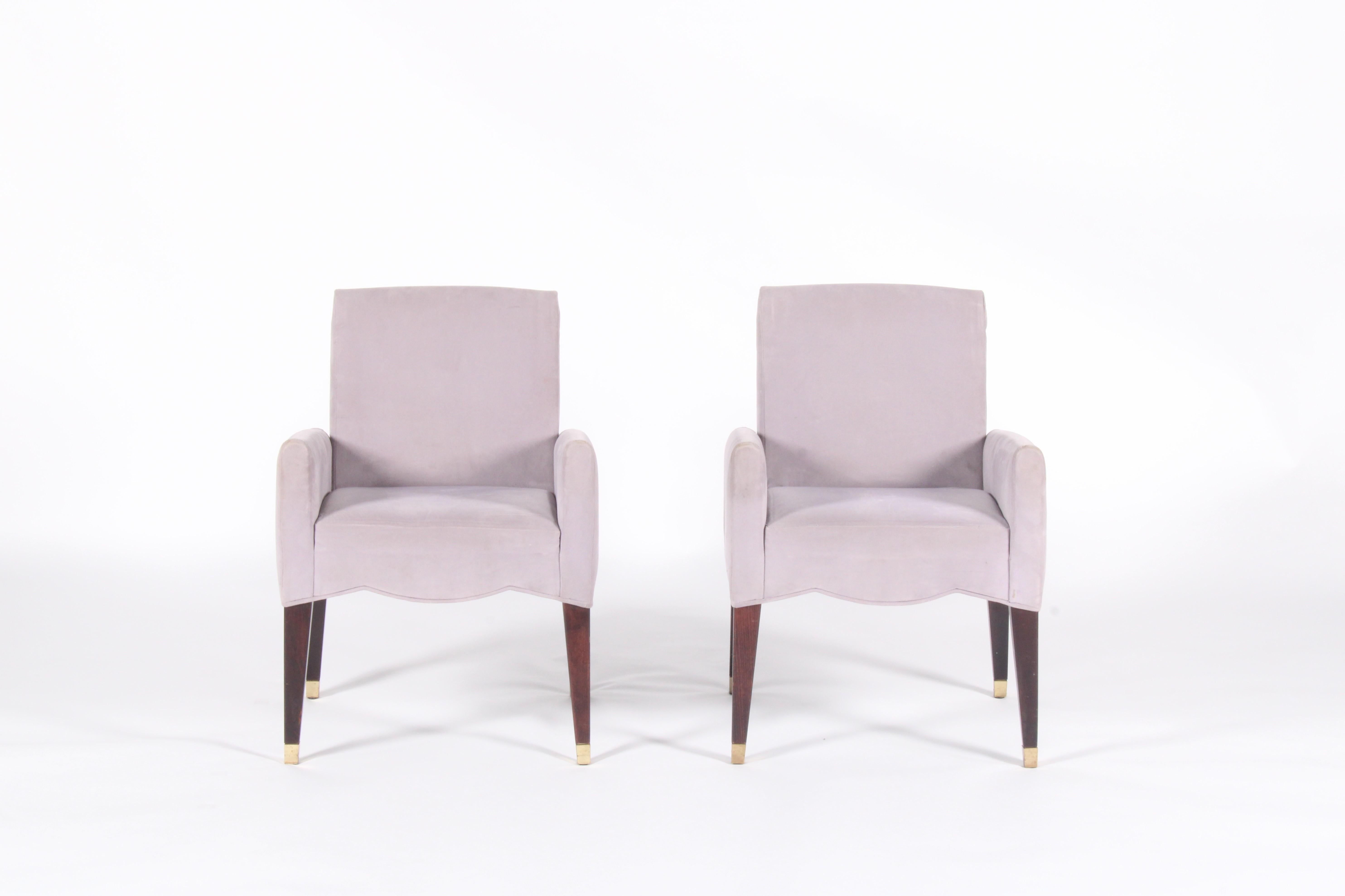 Modern Pair of armchairs by Oliver Gagnere for Le Cafe Marly at the Louvre Museum Paris For Sale