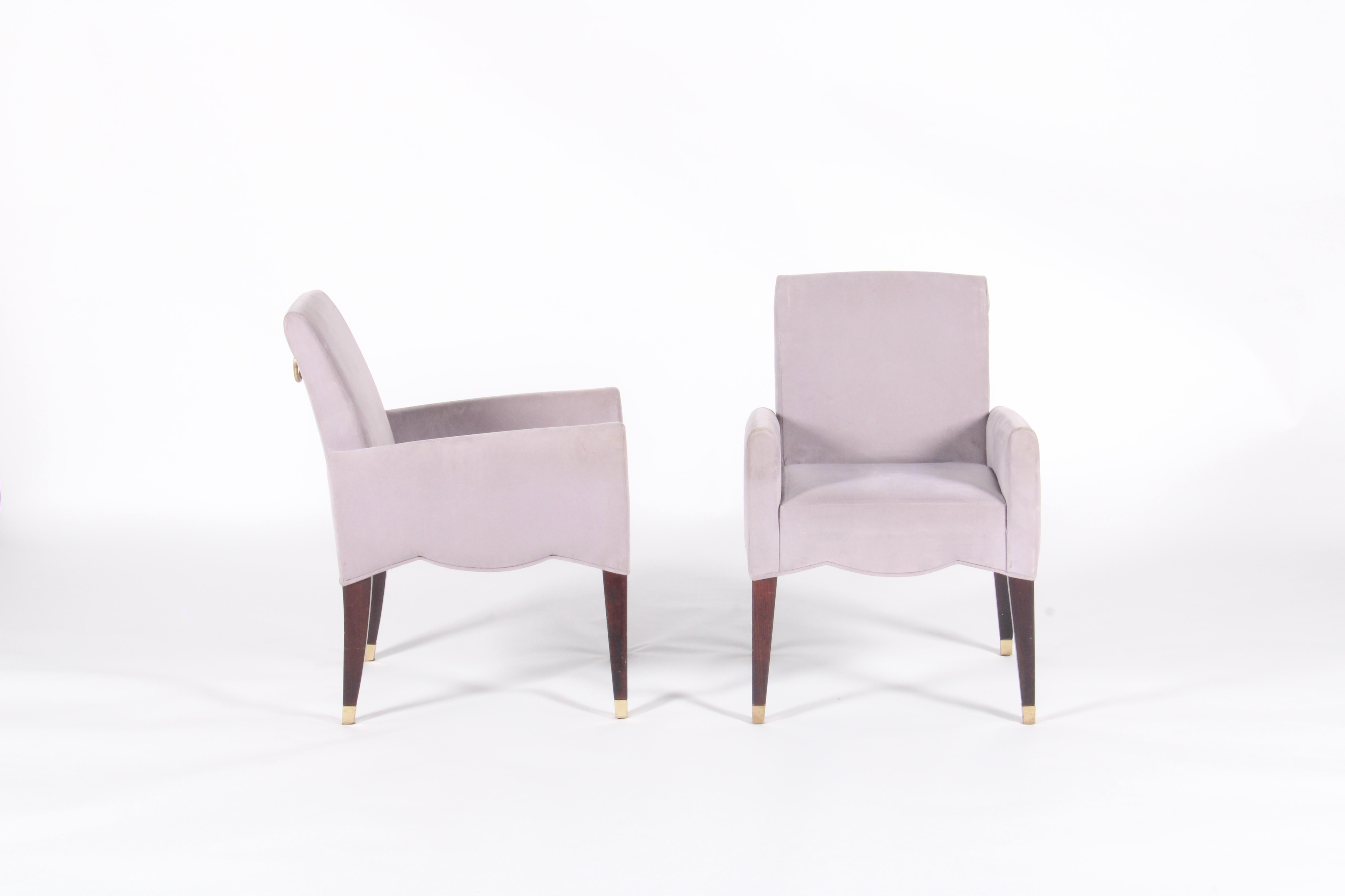 French Pair of armchairs by Oliver Gagnere for Le Cafe Marly at the Louvre Museum Paris For Sale