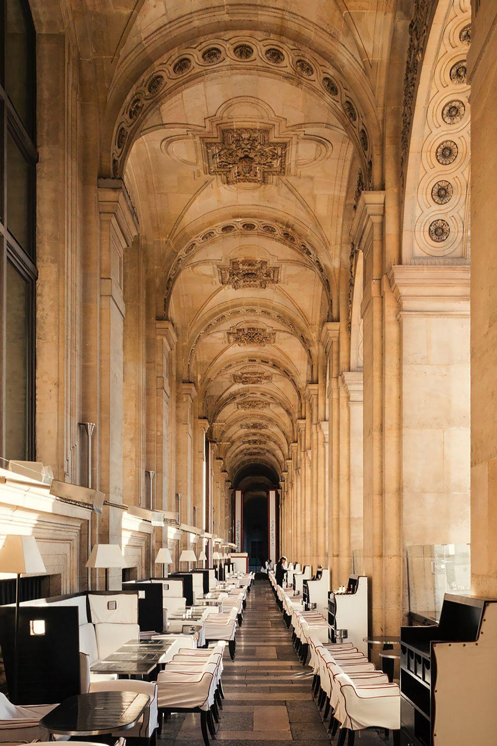 Hand-Crafted Pair of armchairs by Oliver Gagnere for Le Cafe Marly at the Louvre Museum Paris For Sale
