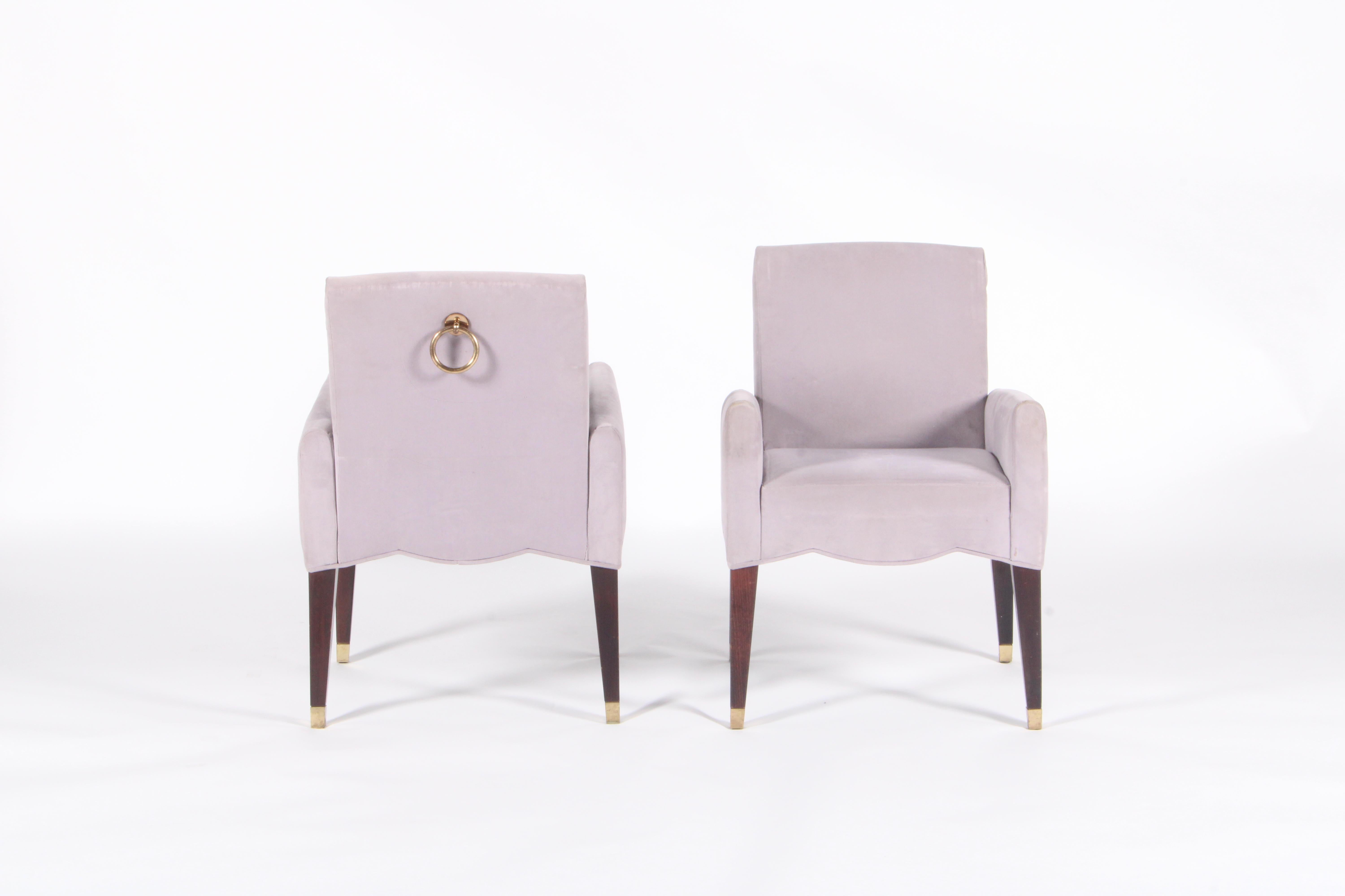 Pair of armchairs by Oliver Gagnere for Le Cafe Marly at the Louvre Museum Paris In Good Condition For Sale In Portlaoise, IE