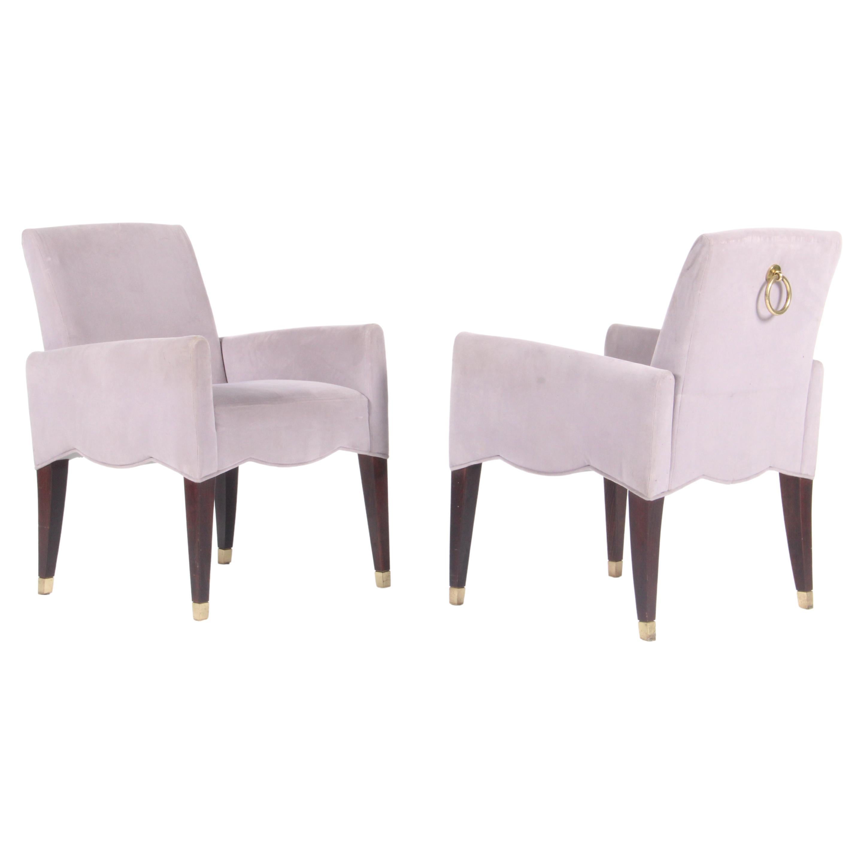 Pair of armchairs by Oliver Gagnere for Le Cafe Marly at the Louvre Museum Paris For Sale