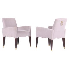 Pair of armchairs by Oliver Gagnere for Le Cafe Marly at the Louvre Museum Paris
