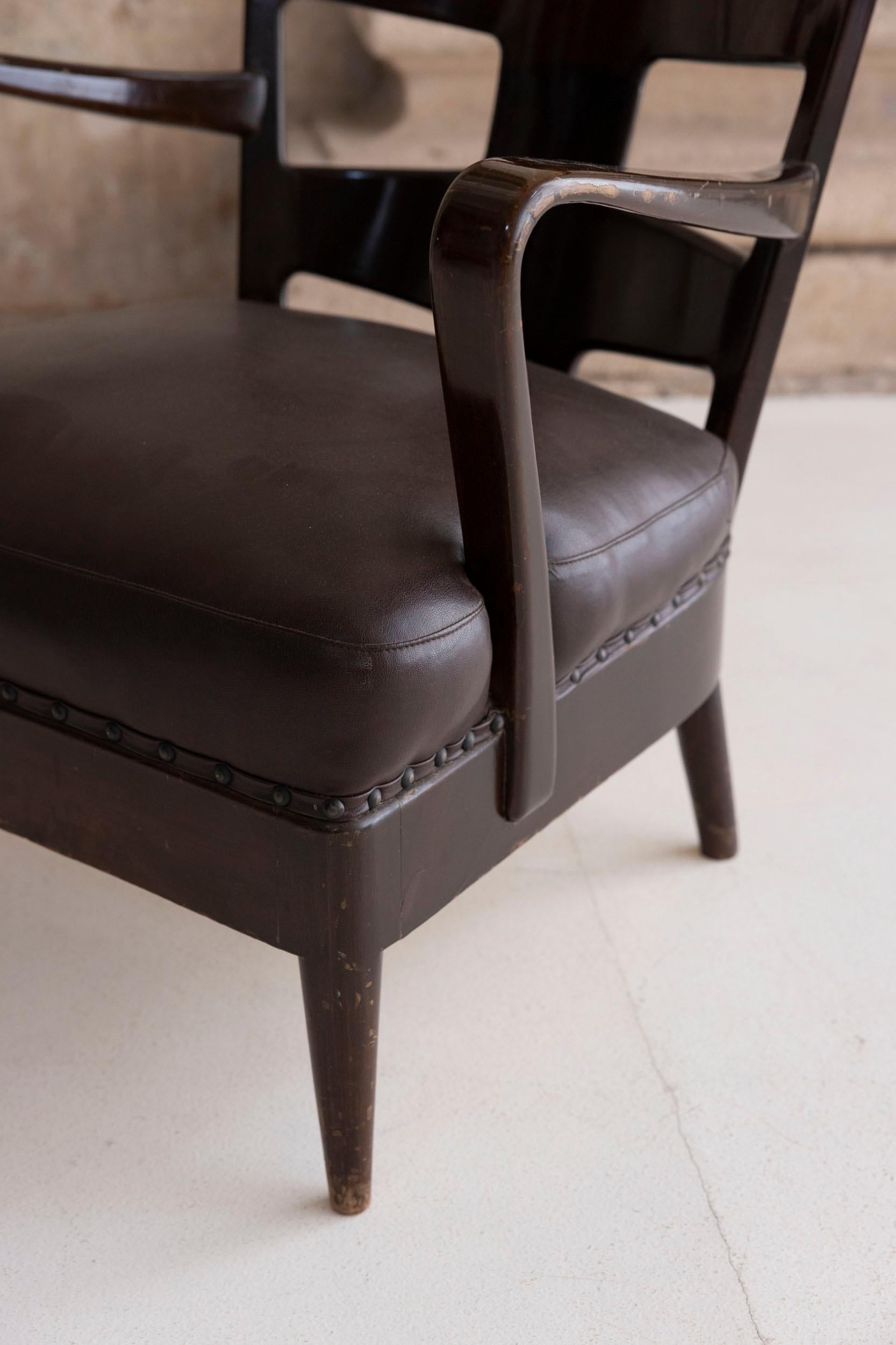 Pair of armchairs by Osvaldo Borsani, model 6575 For Sale 4