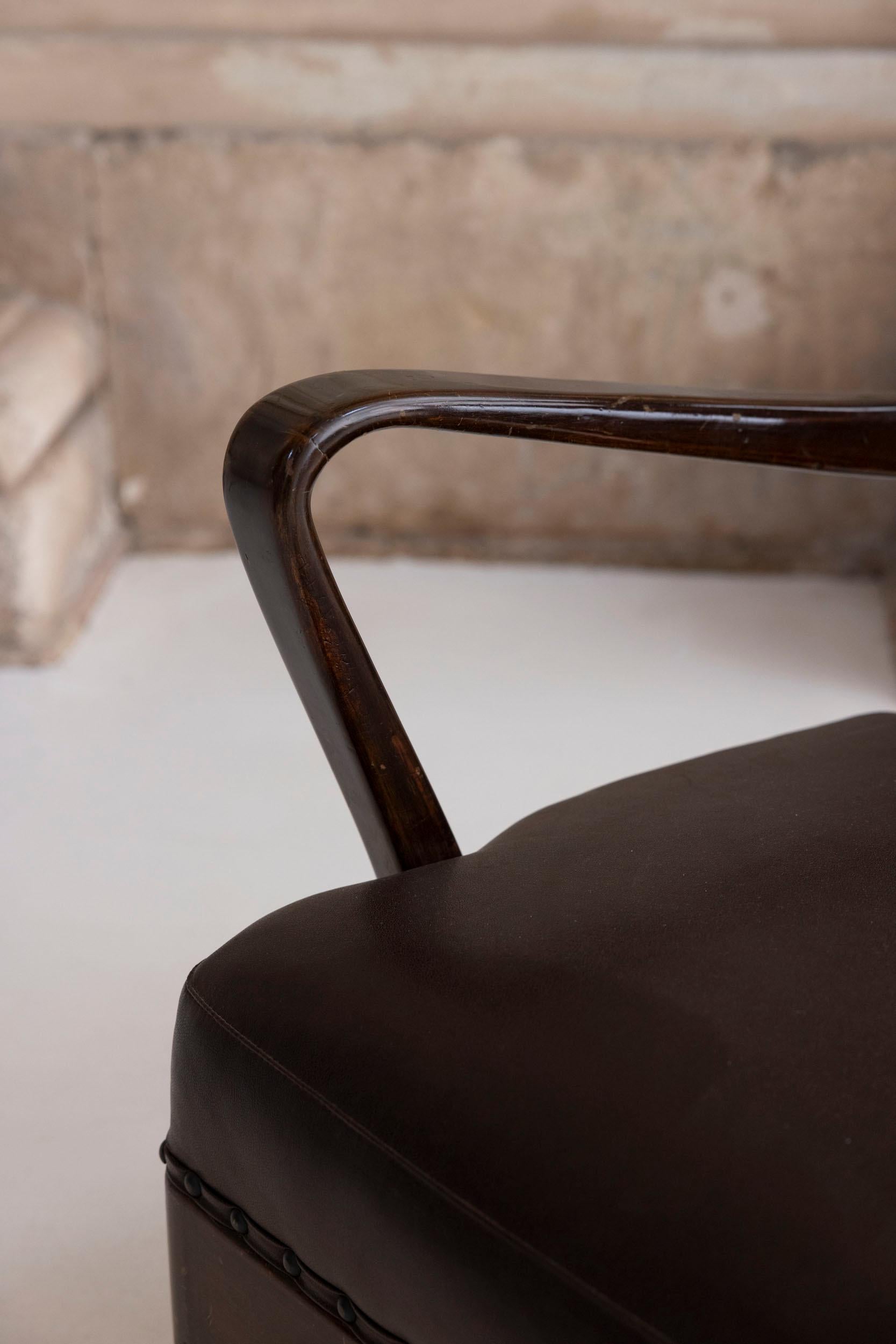 Pair of armchairs by Osvaldo Borsani, model 6575 For Sale 6