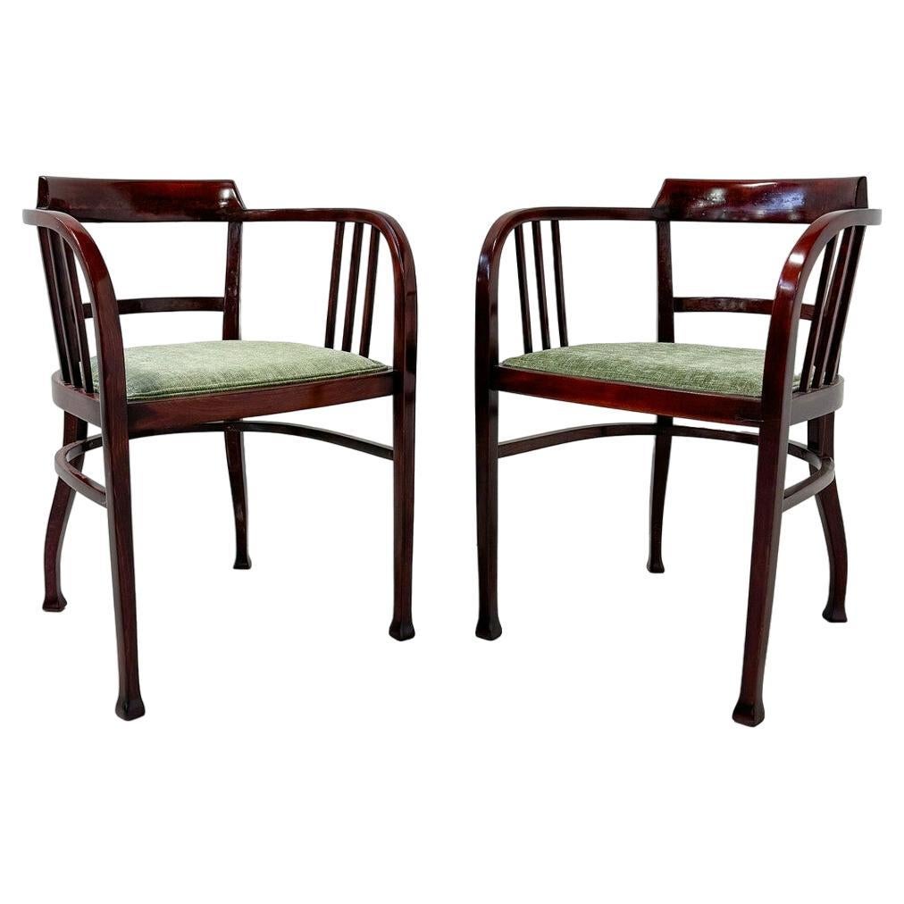 Pair of Armchairs by Otto Wagner For Thonet, Austria, 1910s For Sale
