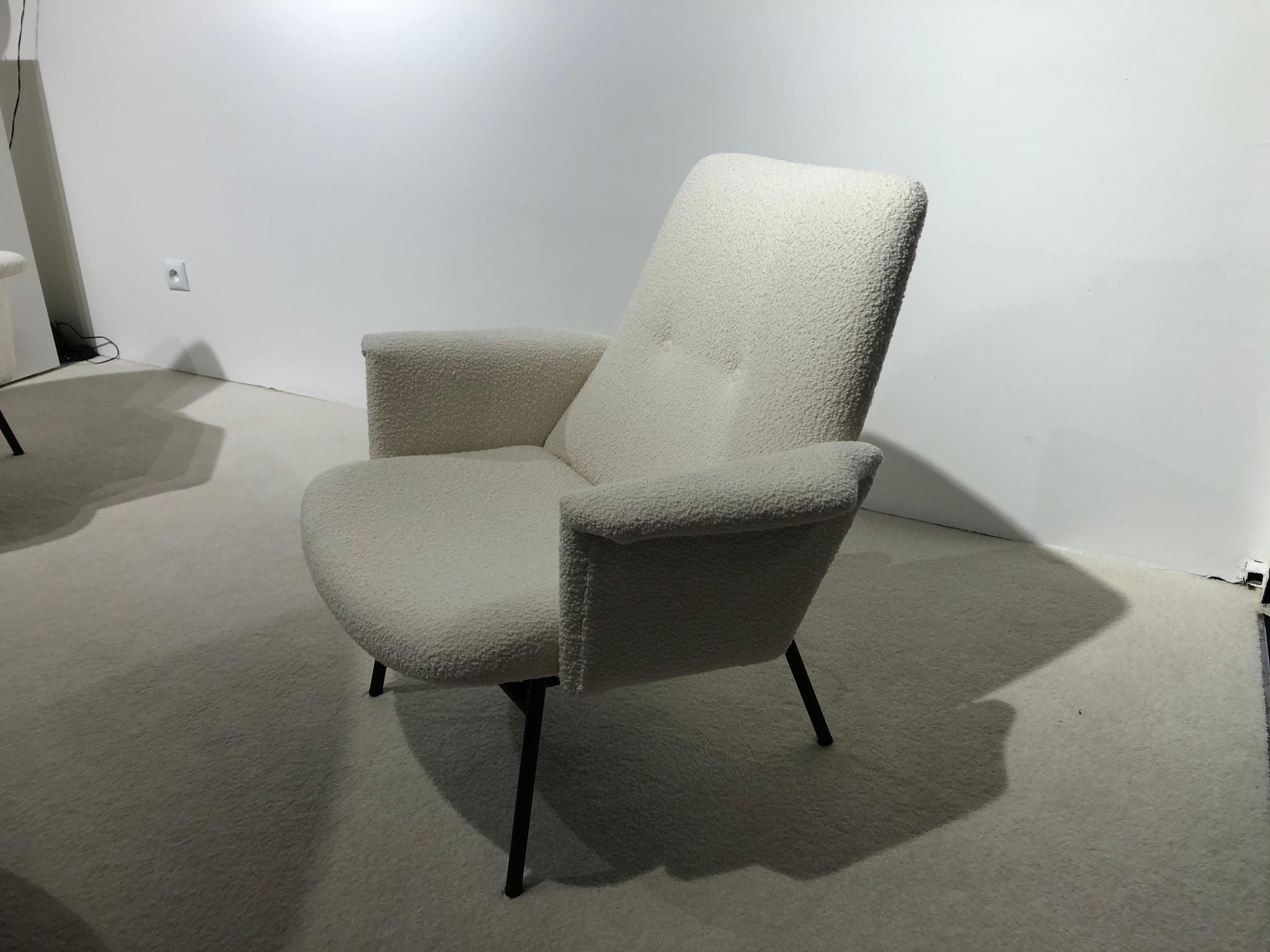 Pair of Armchairs by Pierre Guariche, 1960 For Sale 4