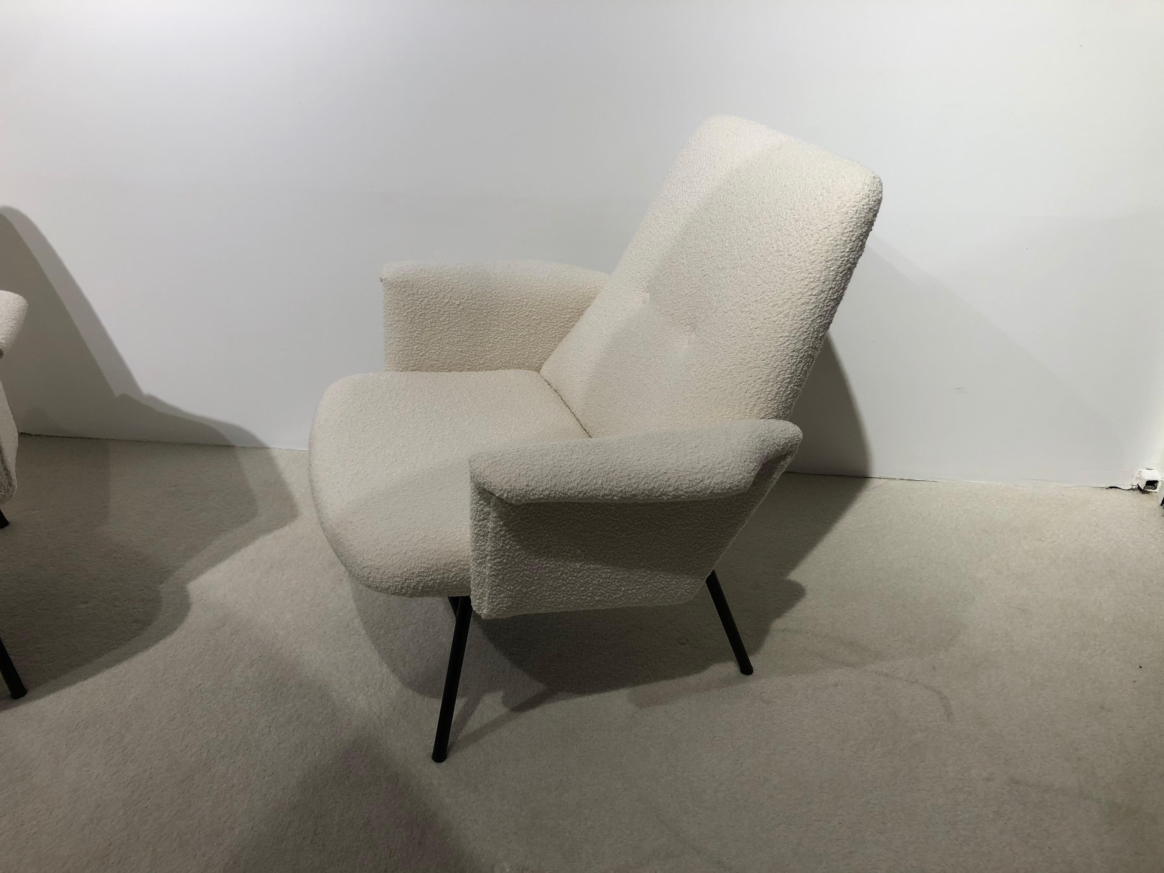 Pair of Armchairs by Pierre Guariche, 1960 For Sale 7