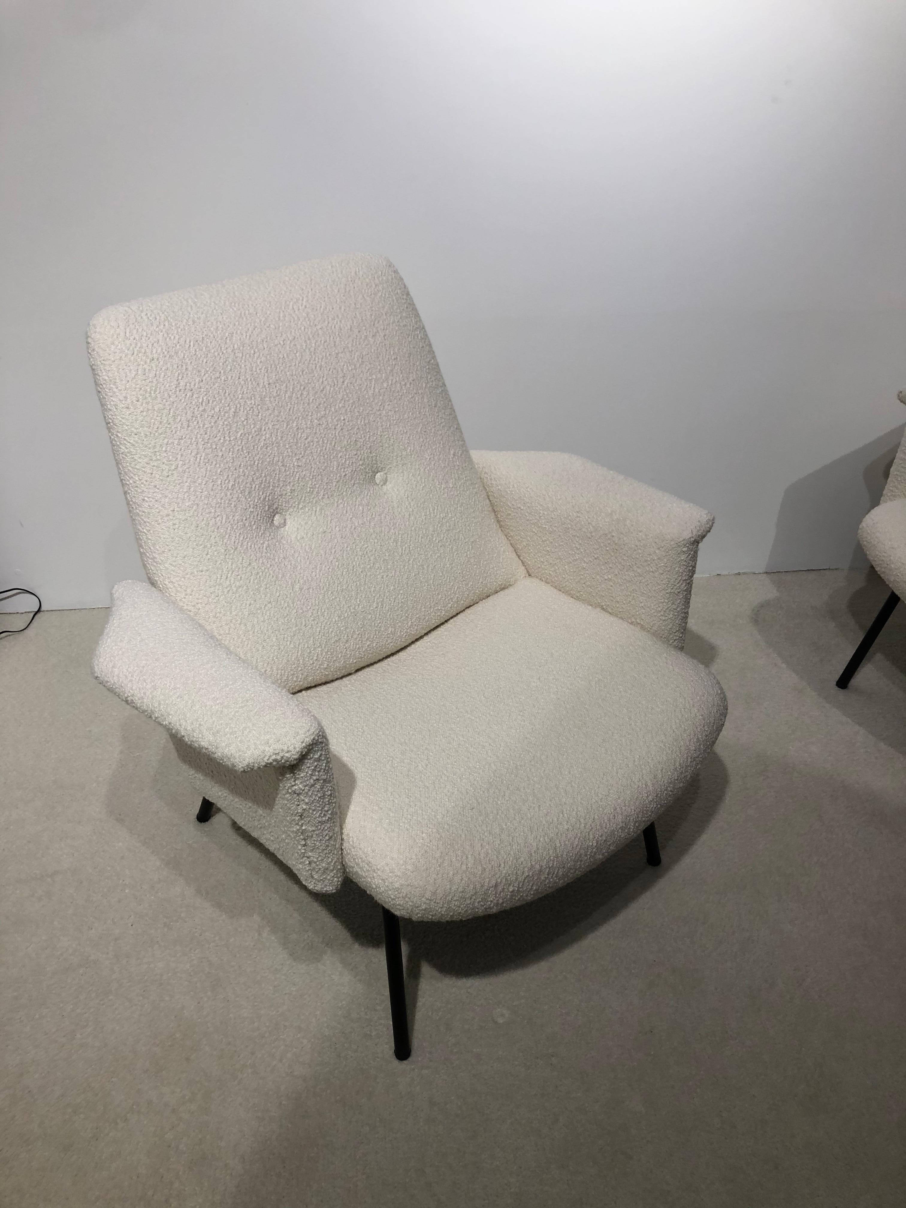 Pair of Armchairs by Pierre Guariche, 1960 For Sale 10