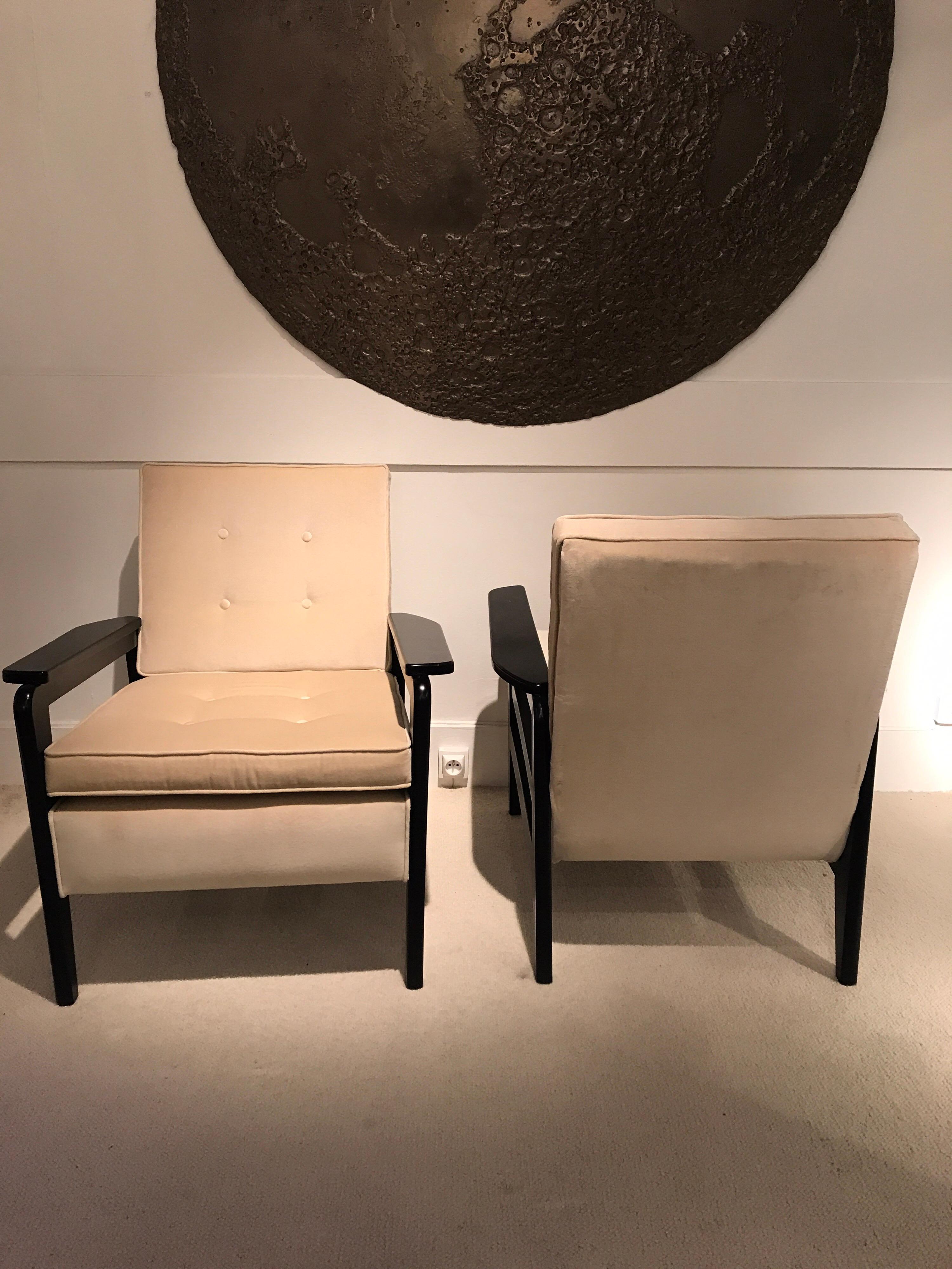 Mid-20th Century Pair of Armchairs by Pierre Guariche