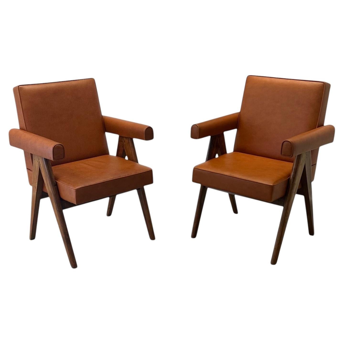 Pair of Armchairs by Pierre Jeanneret