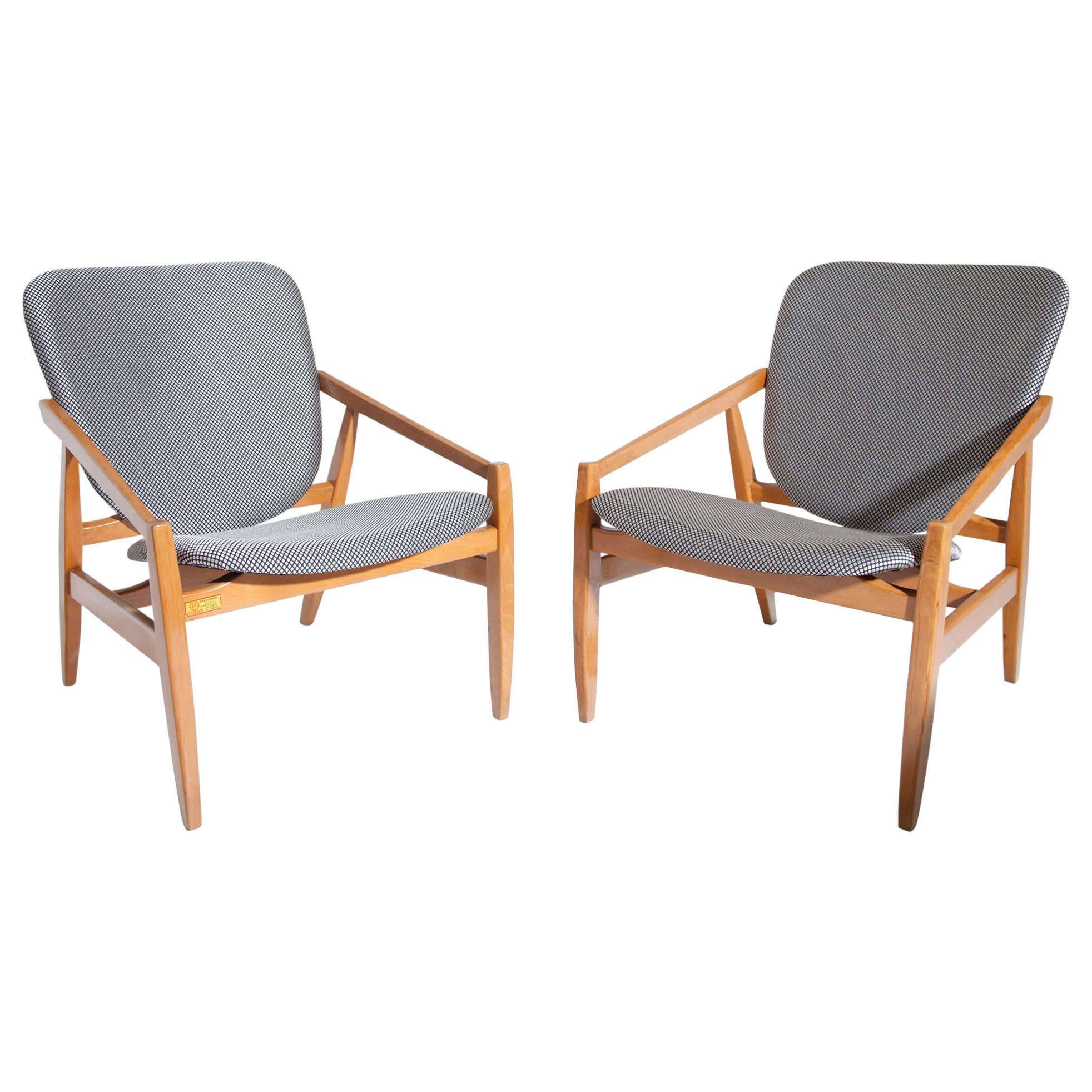 Pair of Armchairs by Pizzetti, Italy, Mid-20th Century