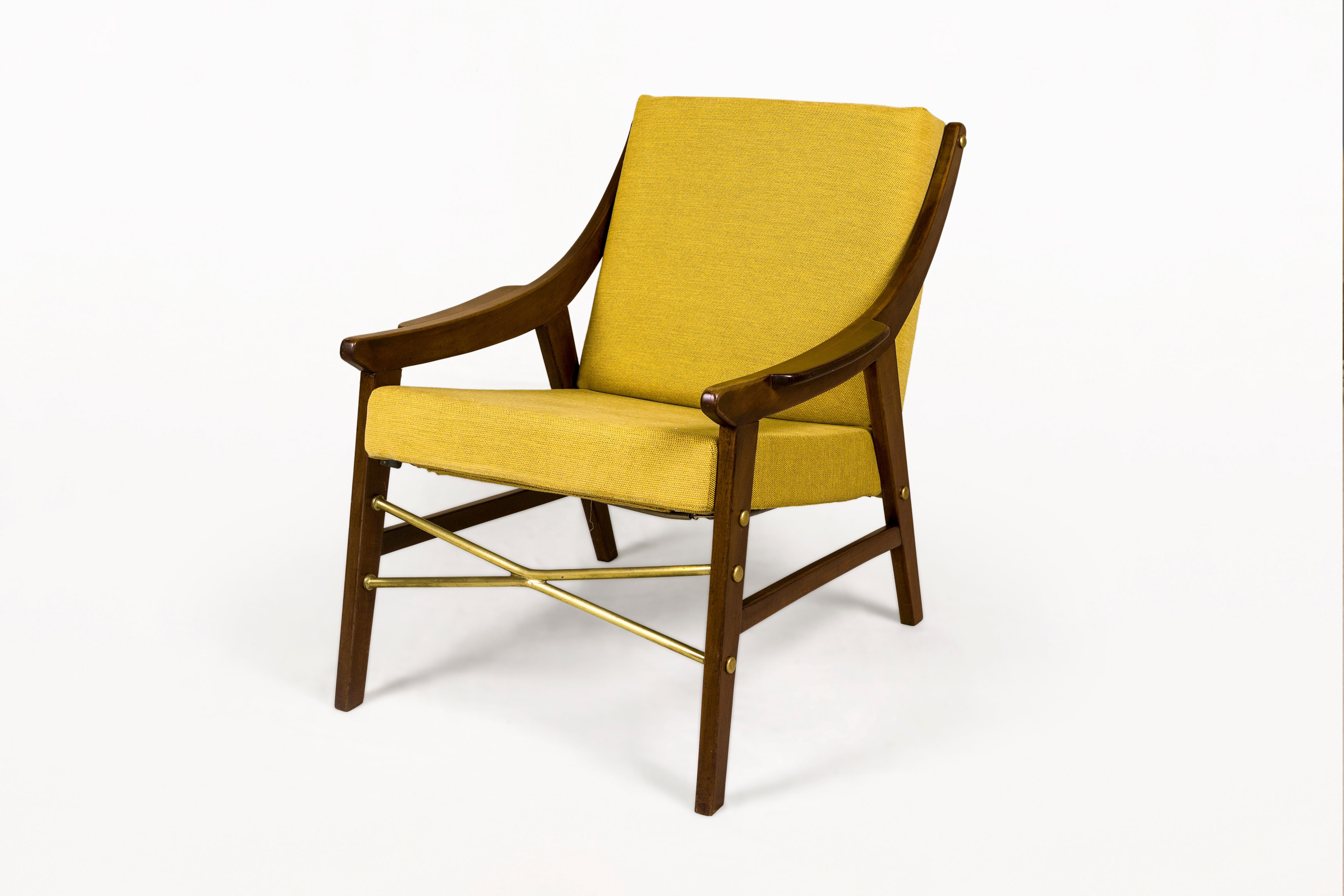Mid-Century moderno Coppia di poltrone di Rene-Jean Caillet per Airborne, circa 1950, Francia in vendita