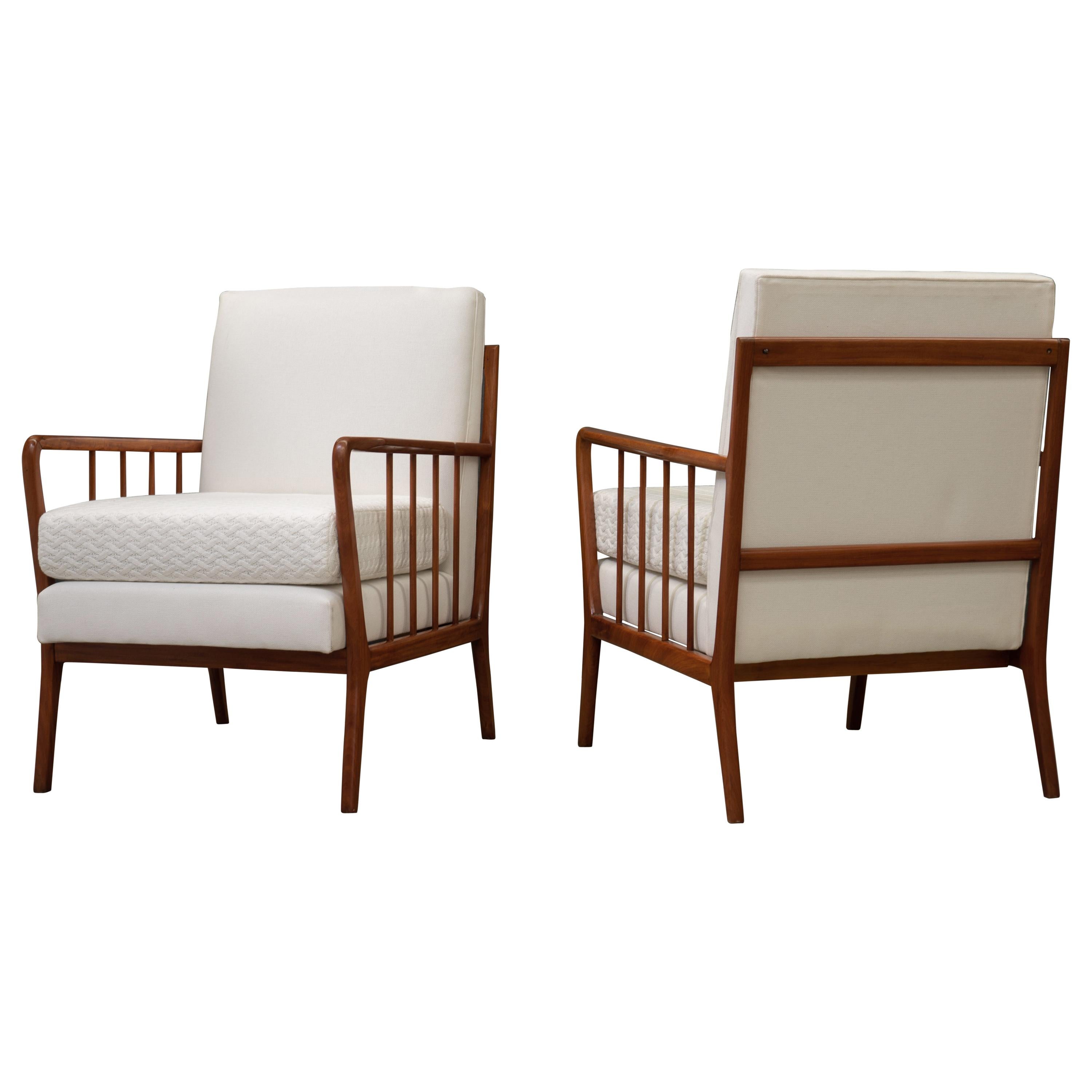 Paire de fauteuils de Rino Levi, design brésilien du milieu du siècle dernier