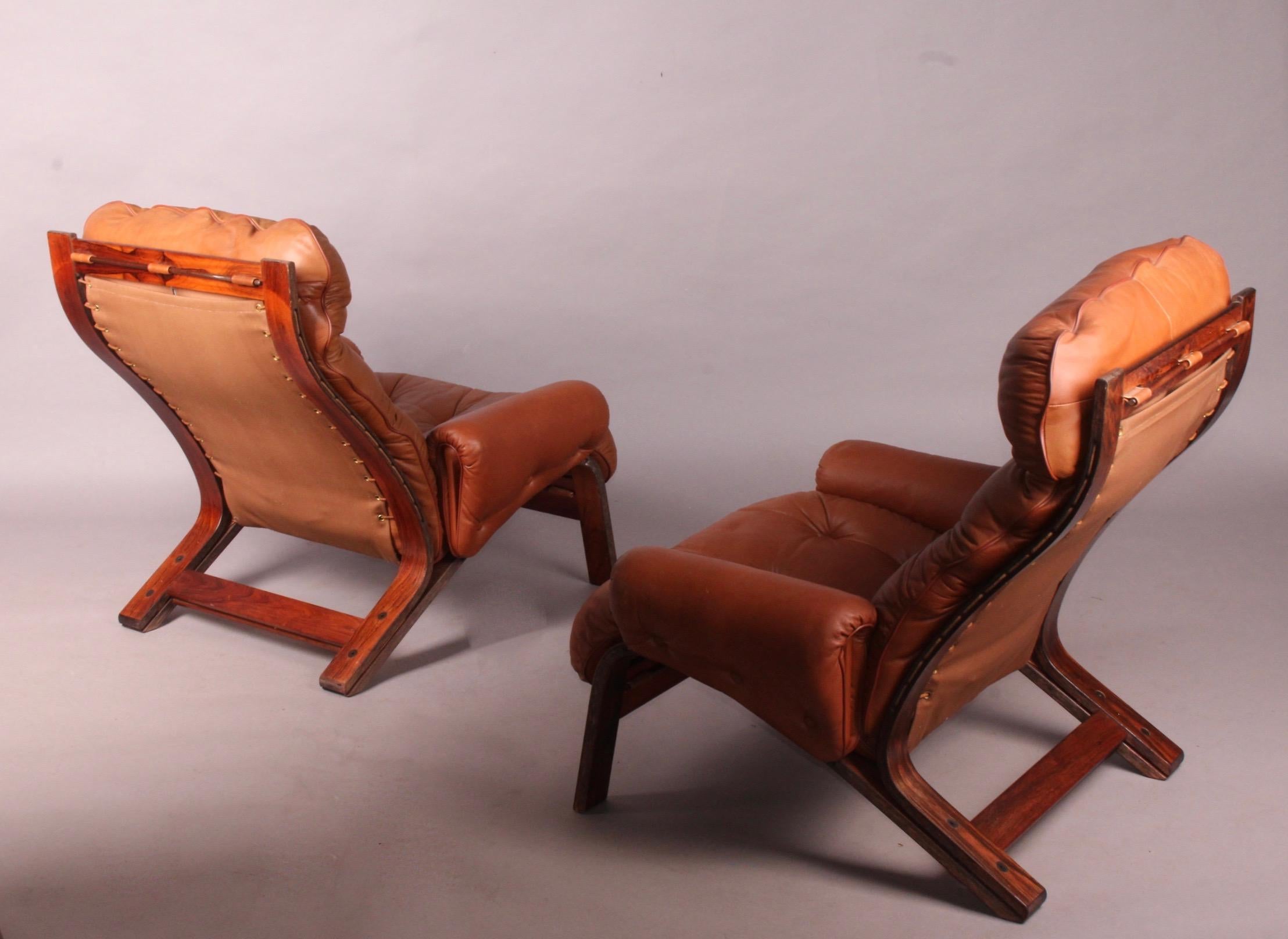 Pair of armchairs by Rybo Rykken.