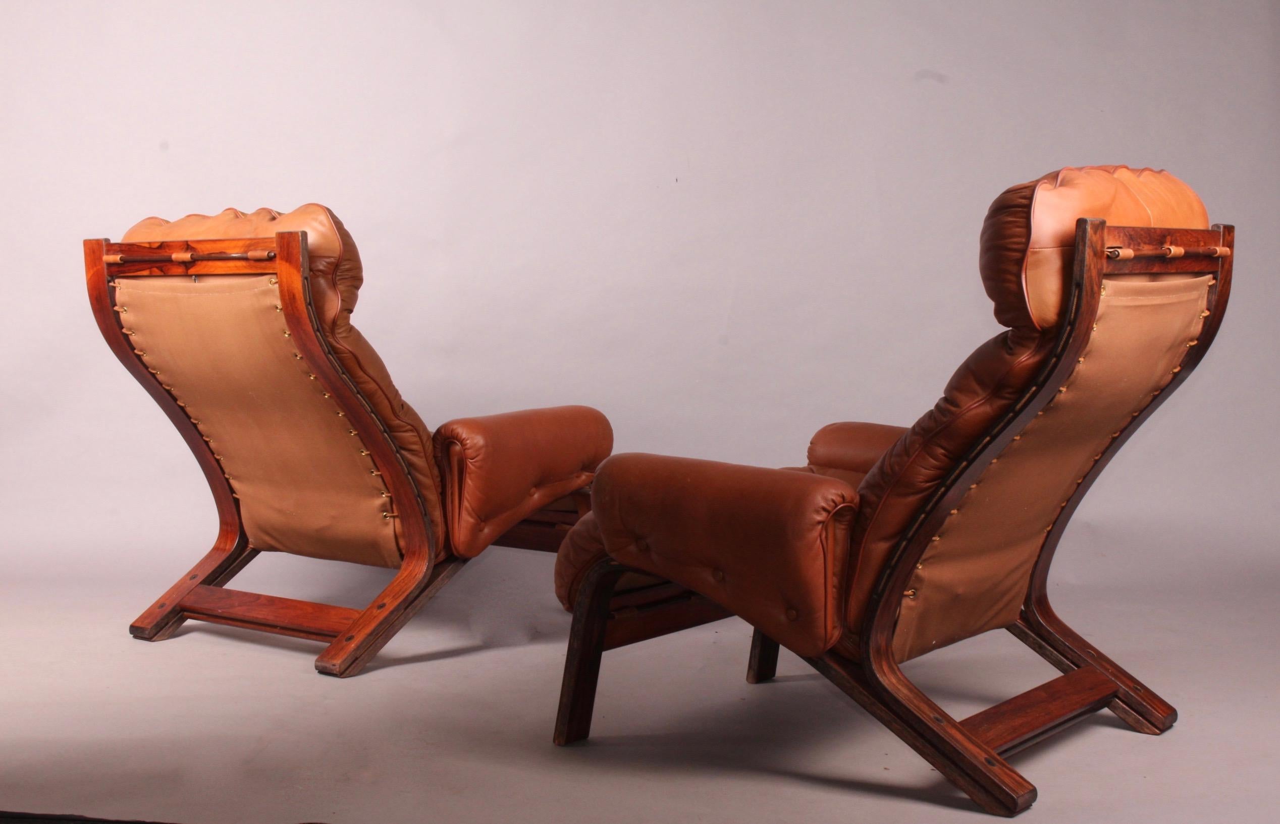 Swedish Pair of Armchairs by Rybo Rykken