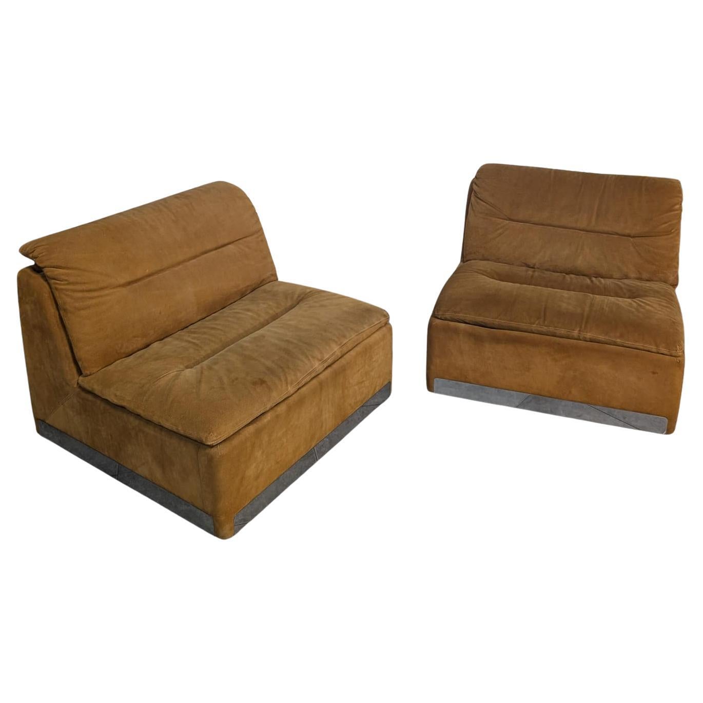 Pair of Armchairs by Saporiti, 1970s